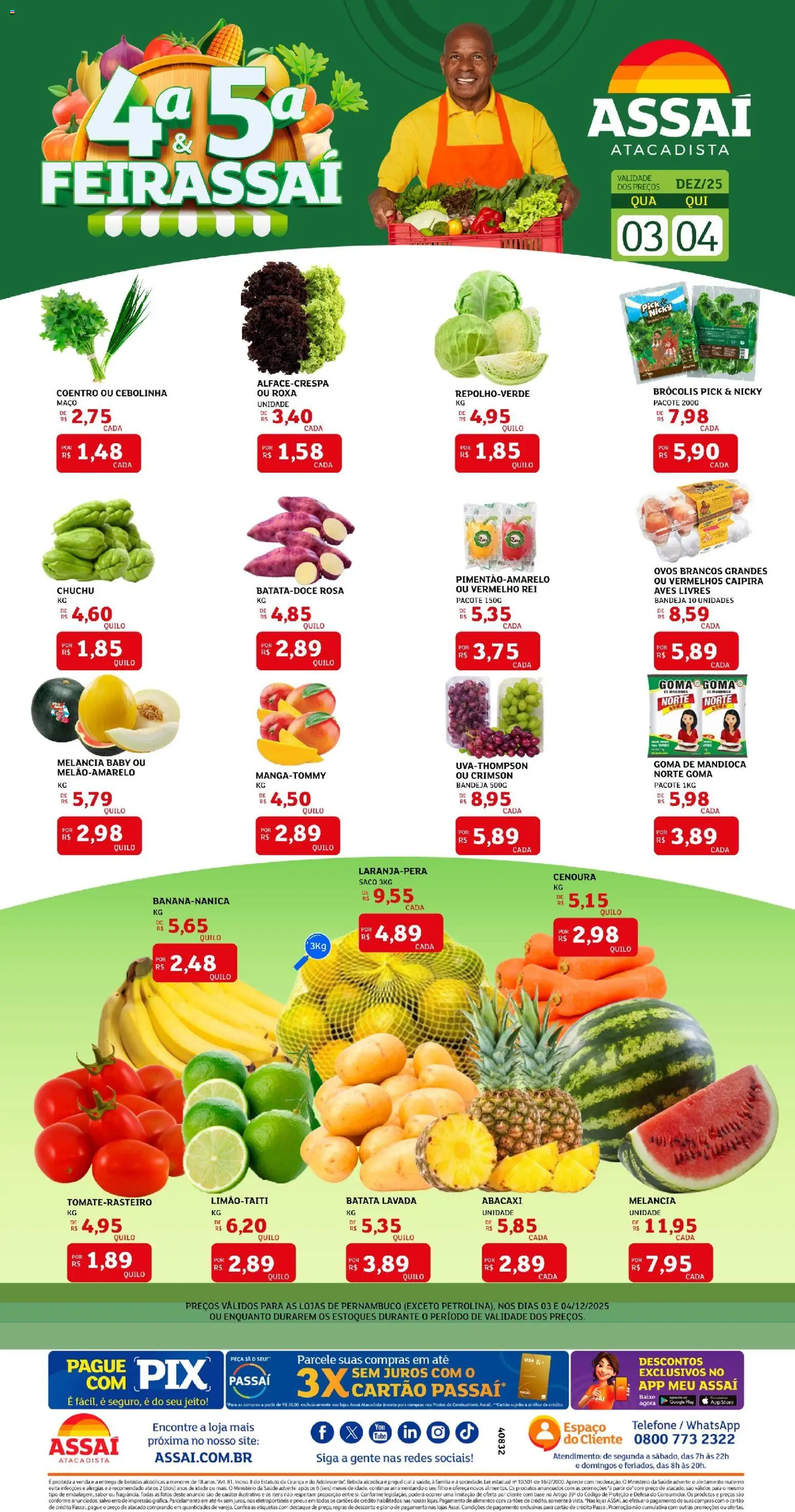 Pré-Visualização do folheto "Encarte - PE" da loja Assaí Atacadista válido a partir de 03/12/2025