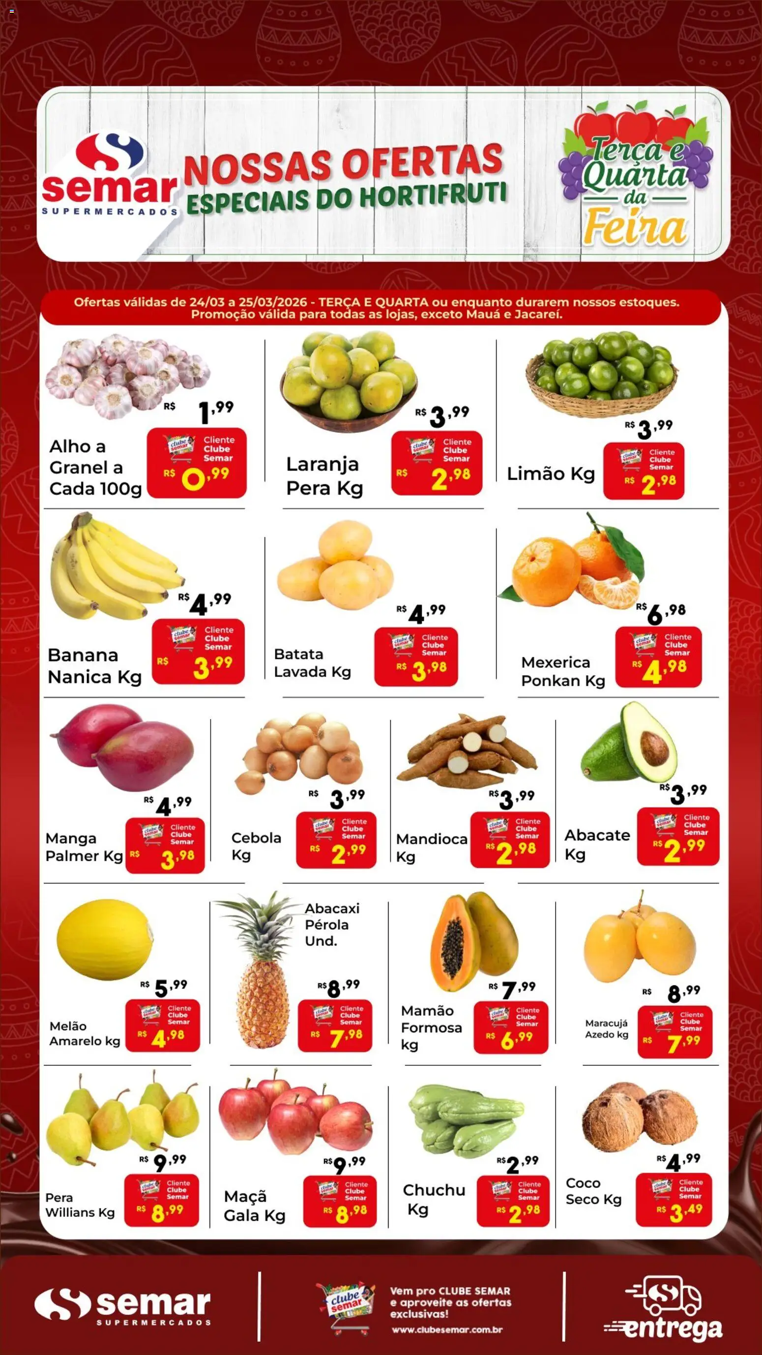 Pré-Visualização do folheto "Semar Supermercado ofertas Terça e Quarta da Feira" da loja Semar Supermercado válido a partir de 24/03/2026