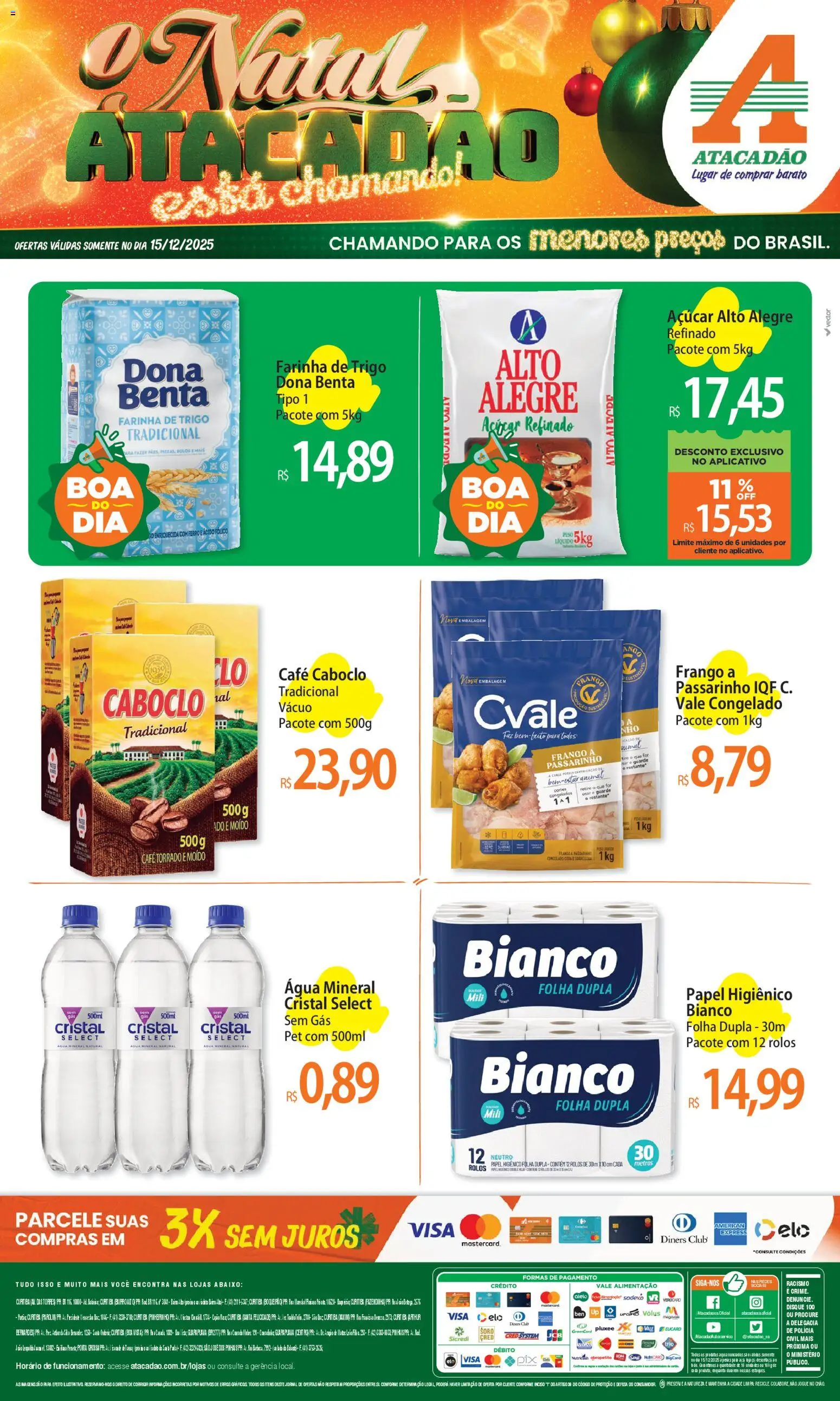 Pré-Visualização do folheto "Ofertas - PR" da loja Atacadão válido a partir de 15/12/2025