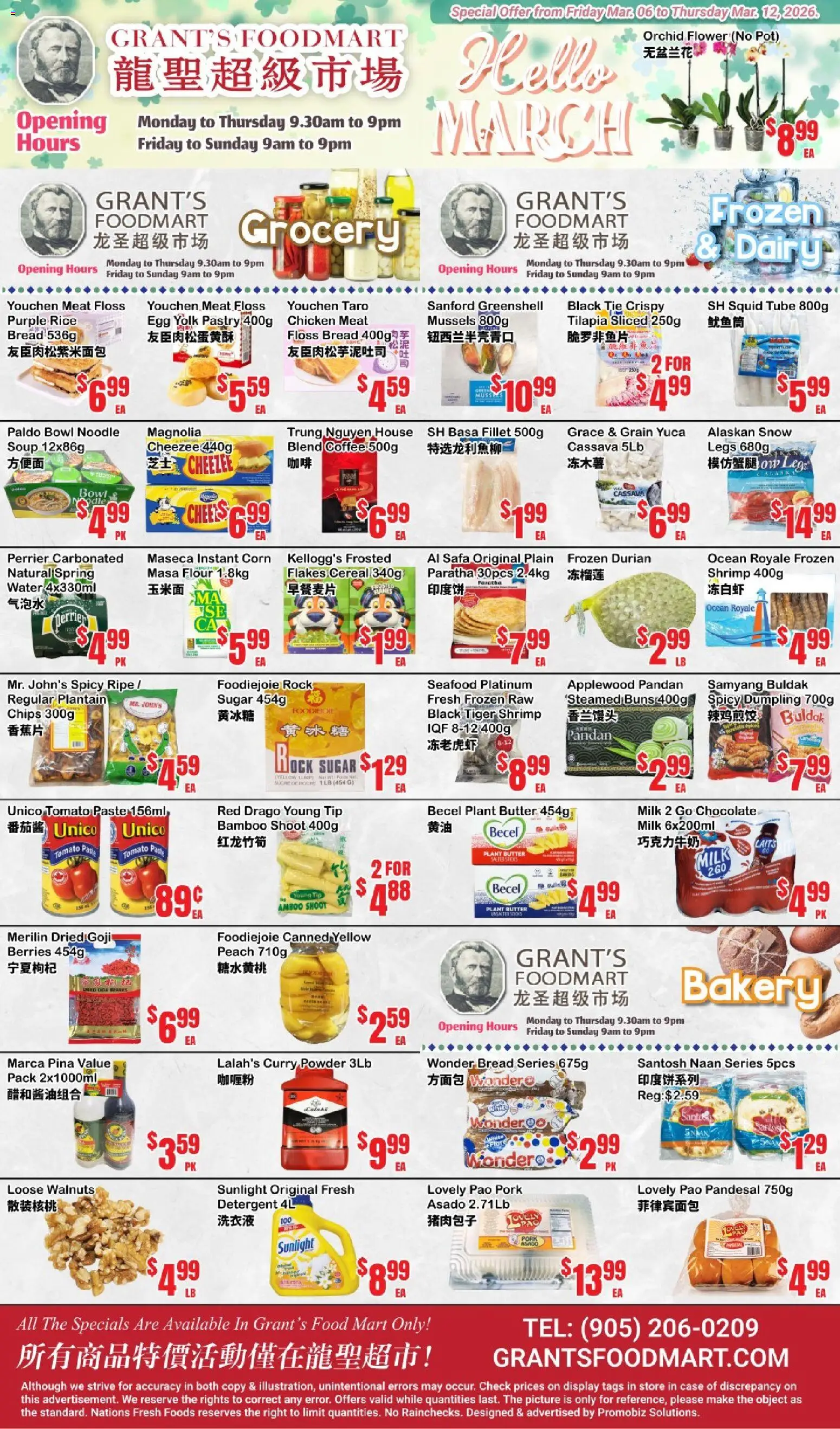 Preview of leaflet Oceans weekly flyer - Grant’s Foodmart from shop Oceans is valid from Mar 06, 2026