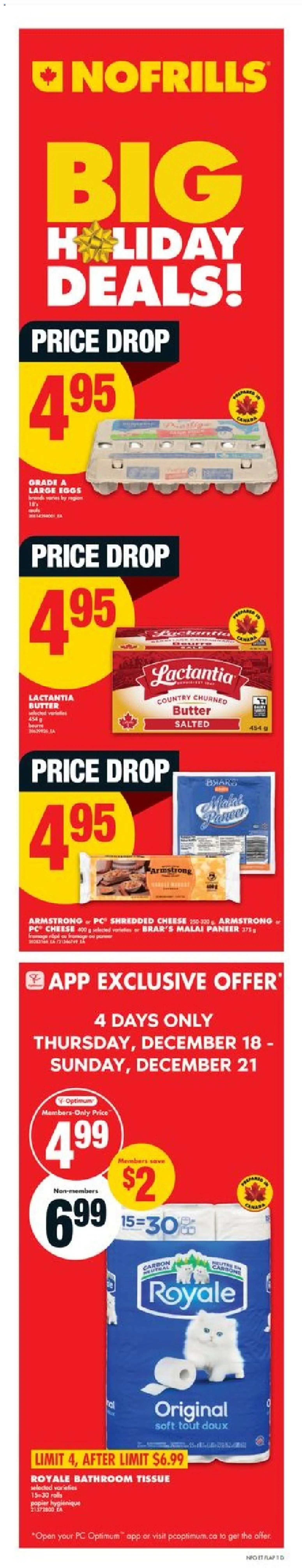 Preview of leaflet Weekly flyer / circulaire from shop No Frills is valid from Dec 18, 2025