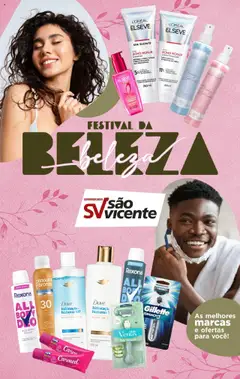 Pré-Visualização do folheto "Ofertas Festival da Beleza" da loja Supermercados São Vicente válido a partir de 15/10/2025