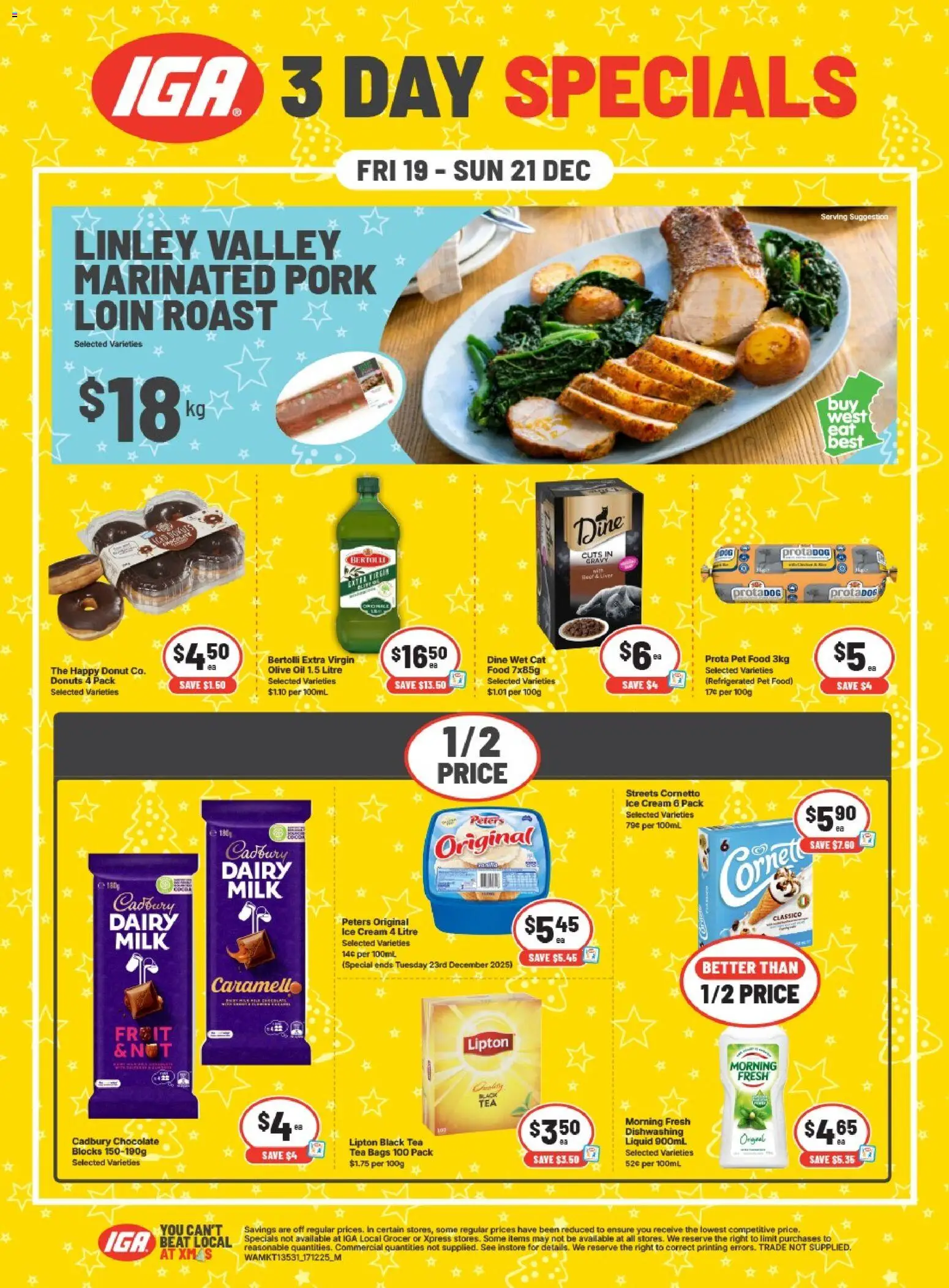 Preview of catalogue 3 Day Specials WA from shop IGA valid 19/12/2025