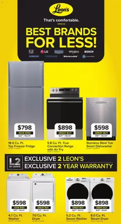 Un aperçu du dépliant Flyer - BBFL Appliances du magasin Leon's est valide à partir 9 oct. 2025