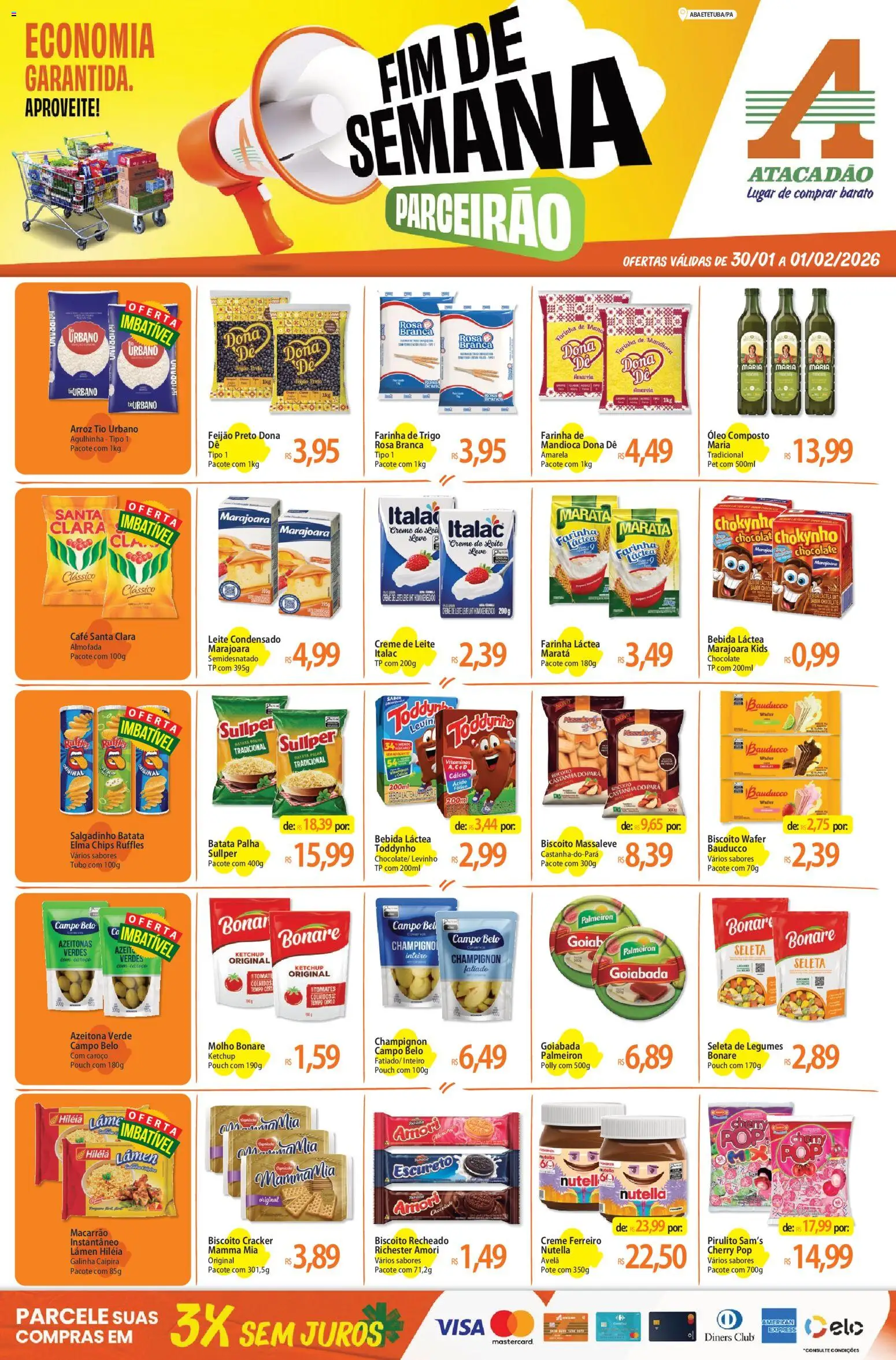 Pré-Visualização do folheto "Ofertas - PA" da loja Atacadão válido a partir de 30/01/2026