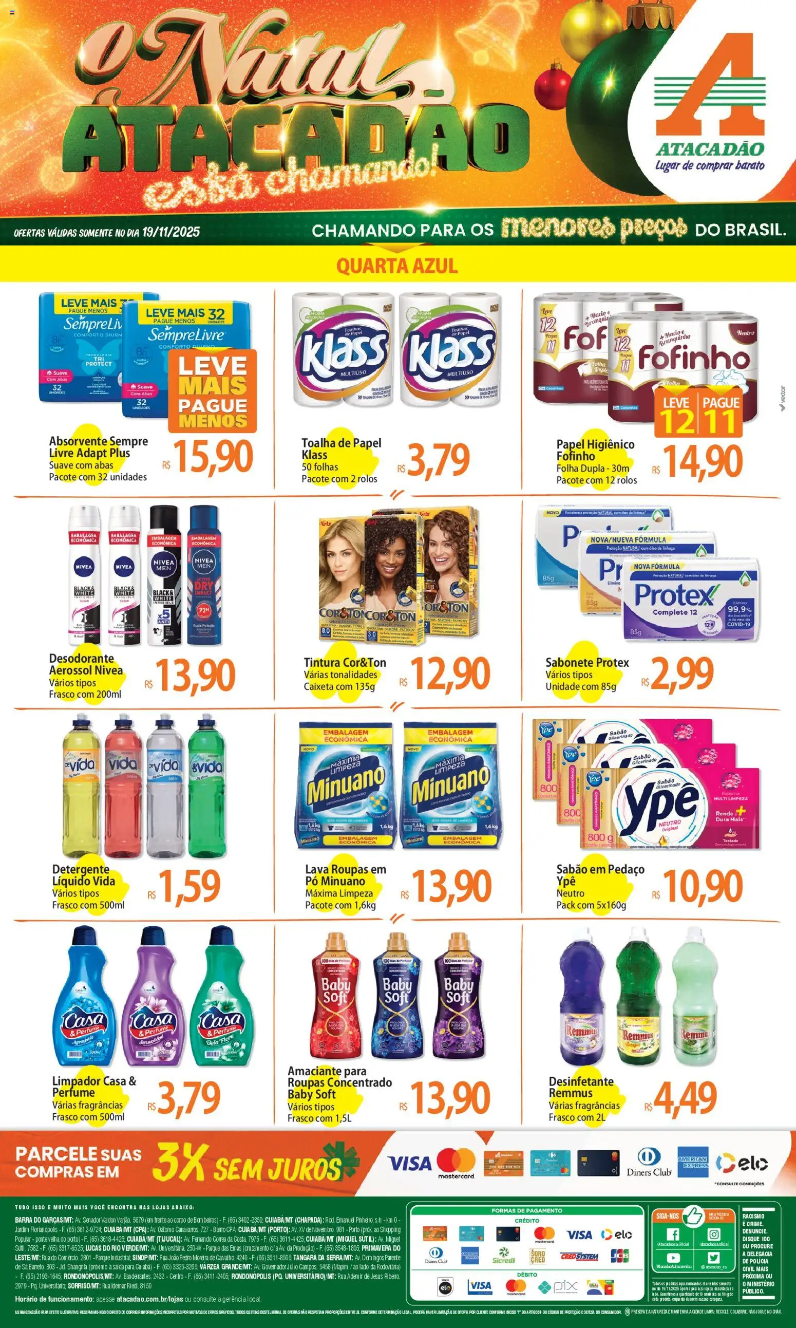 Pré-Visualização do folheto "Ofertas - MT" da loja Atacadão válido a partir de 19/11/2025