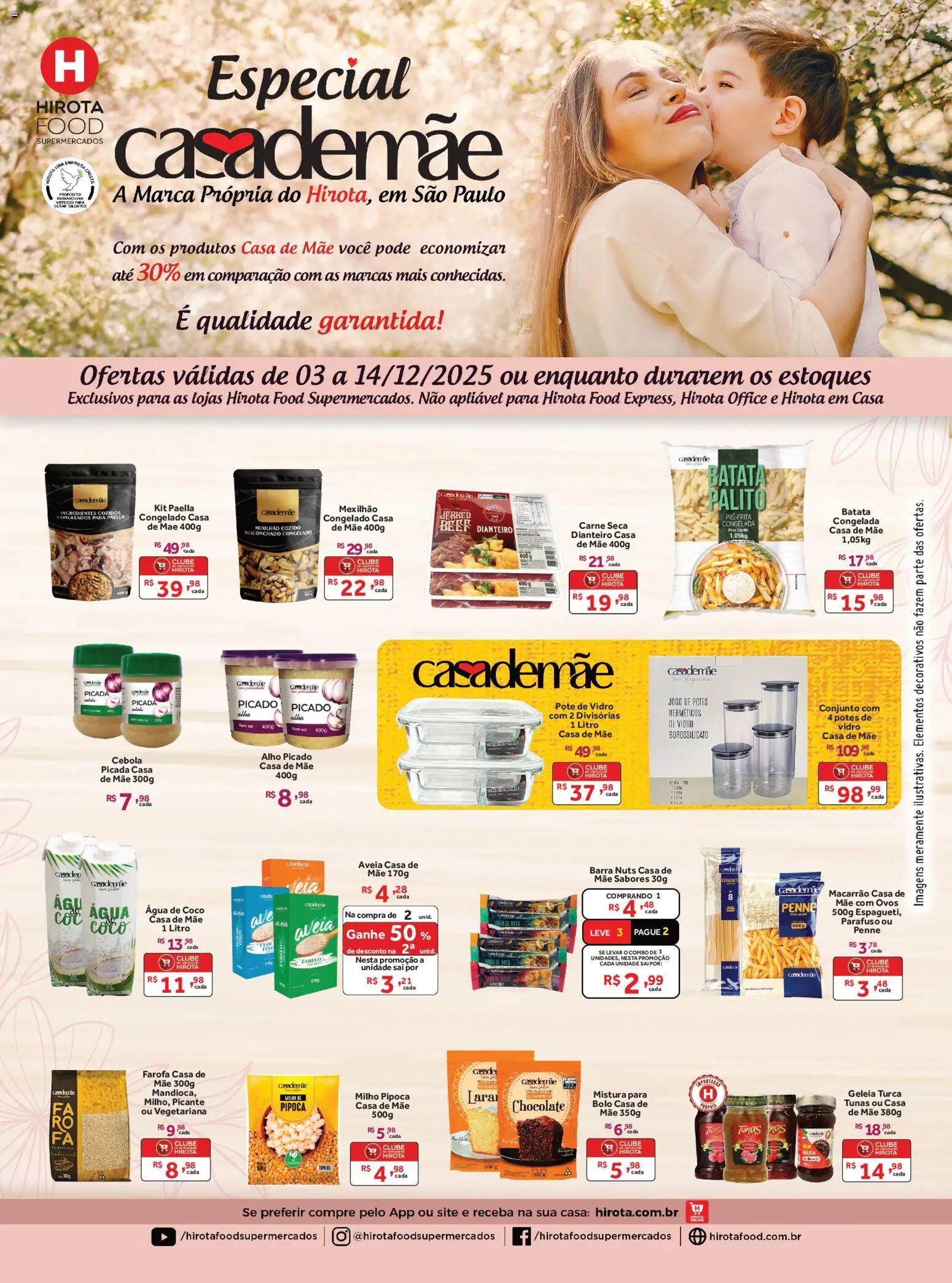 Pré-Visualização do folheto "Ofertas Especial Casa de Mãe" da loja Hirota Food válido a partir de 03/12/2025