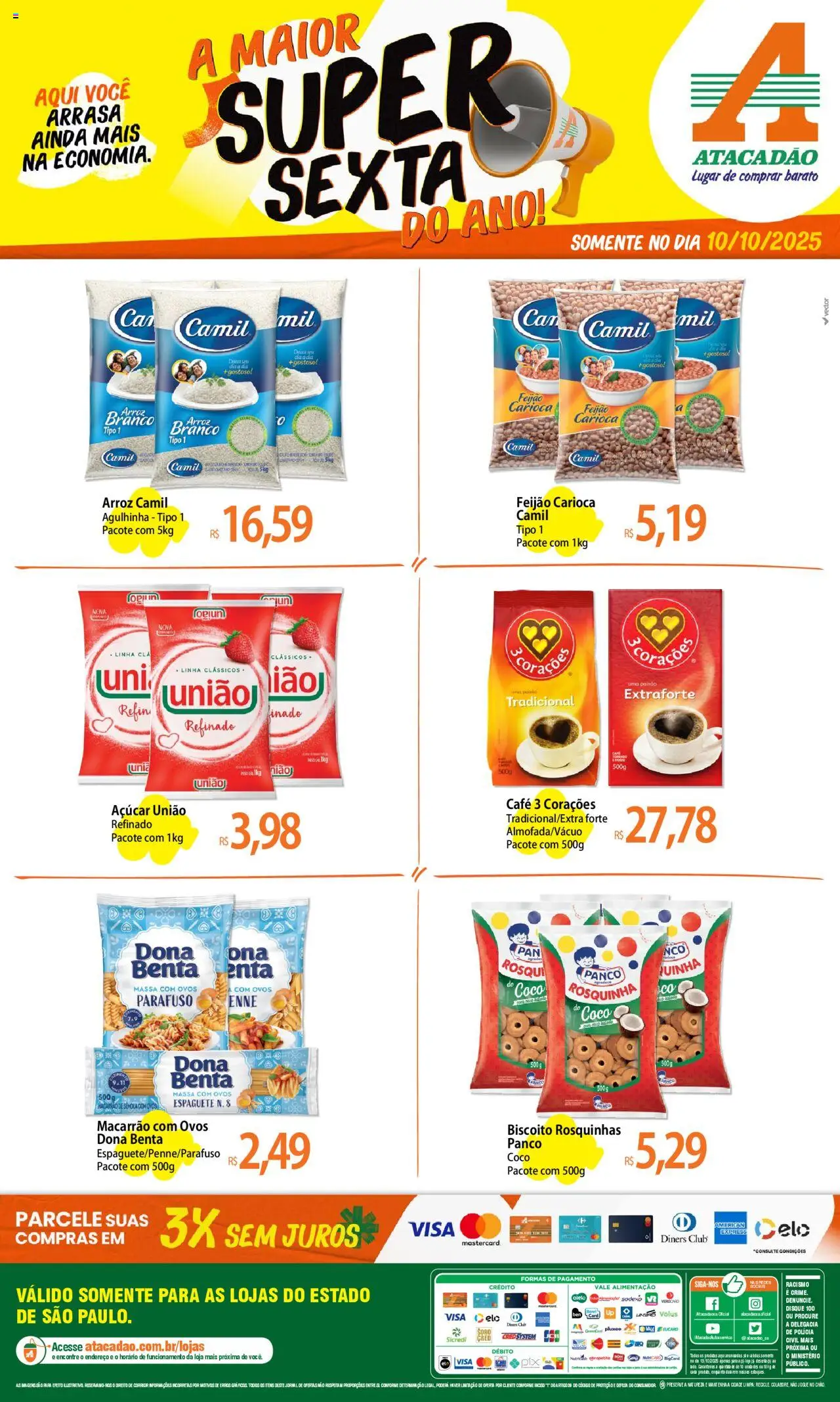 Atacadão folheto "Ofertas - SP" válido a partir de 10/10/2025 - número de página 1