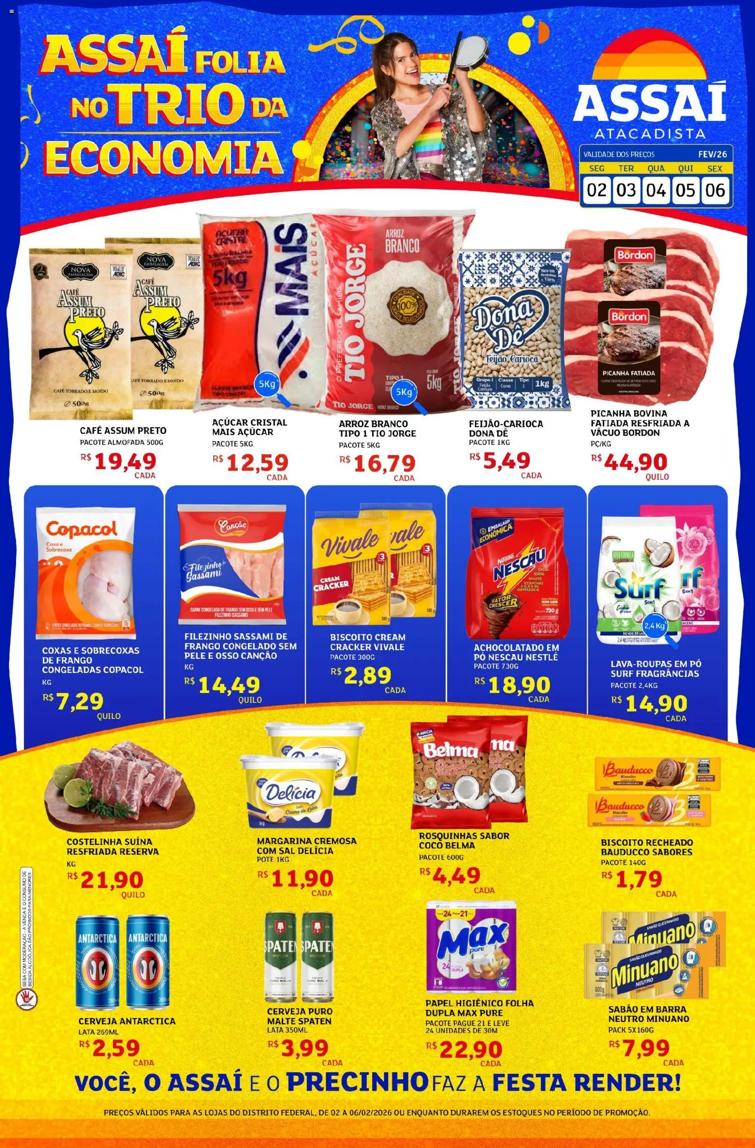 Pré-Visualização do folheto "Encarte - DF" da loja Assaí Atacadista válido a partir de 02/02/2026