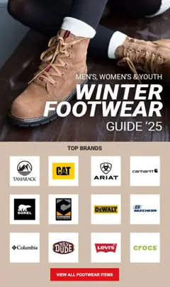 Ad Preview of Dunham's Sports Winter Footwear Guide from 10/30/2025