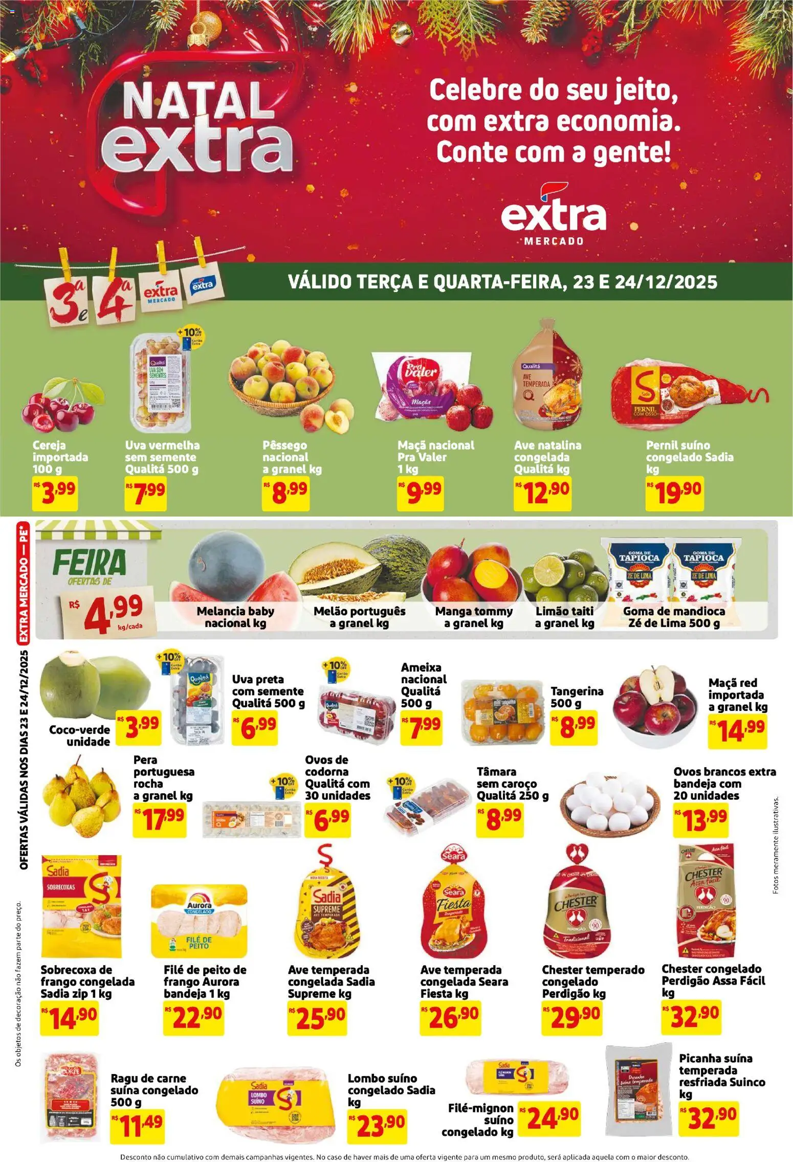 Pré-Visualização do folheto "Ofertas de Mercado Terca Quarta" da loja Extra válido a partir de 23/12/2025
