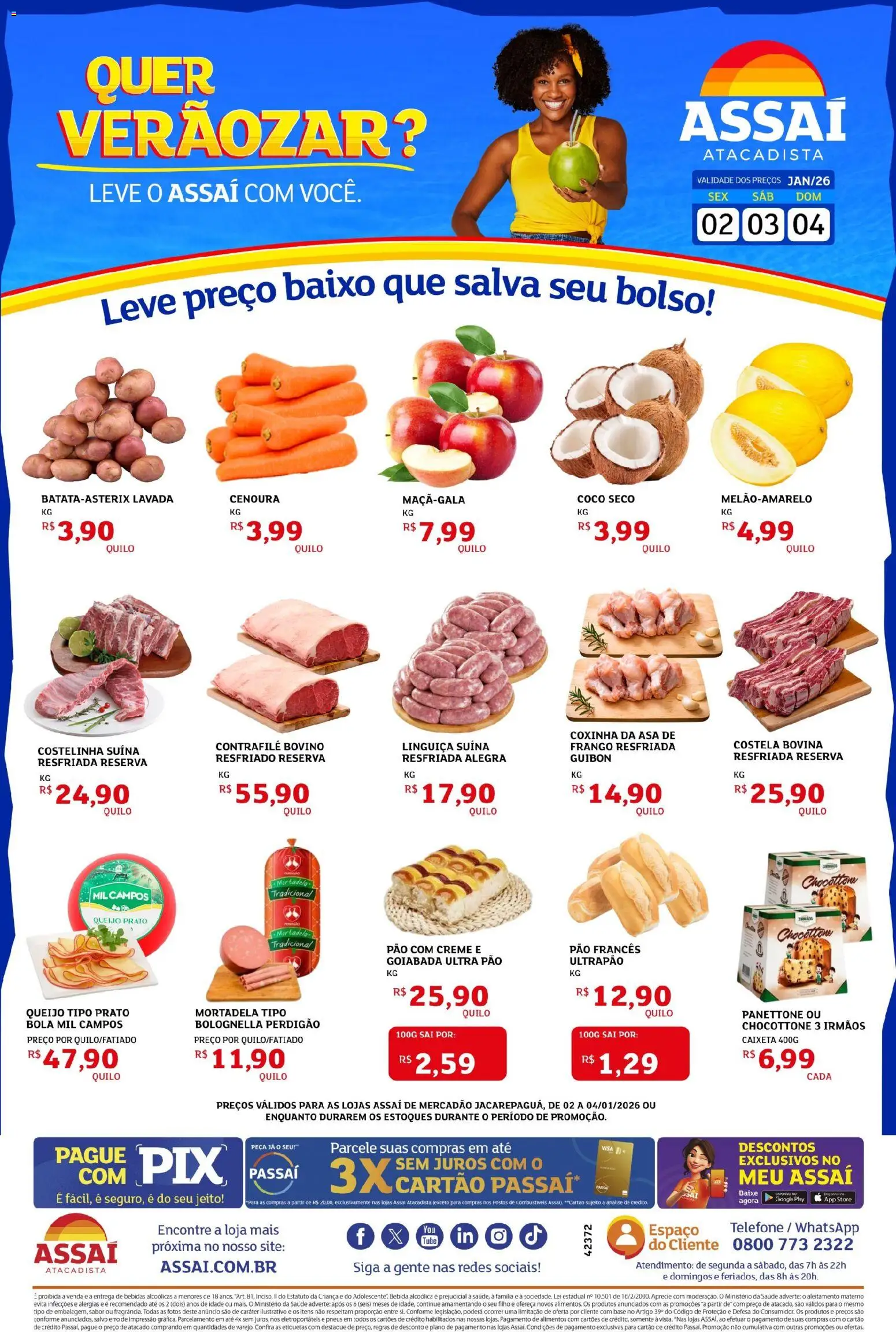 Pré-Visualização do folheto "Encarte - RJ" da loja Assaí Atacadista válido a partir de 02/01/2026