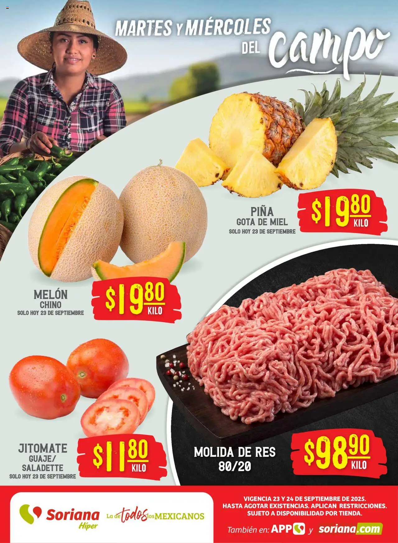 Folleto Soriana y sus promociones válidas desde el 23/09/2025 - Número de página 1