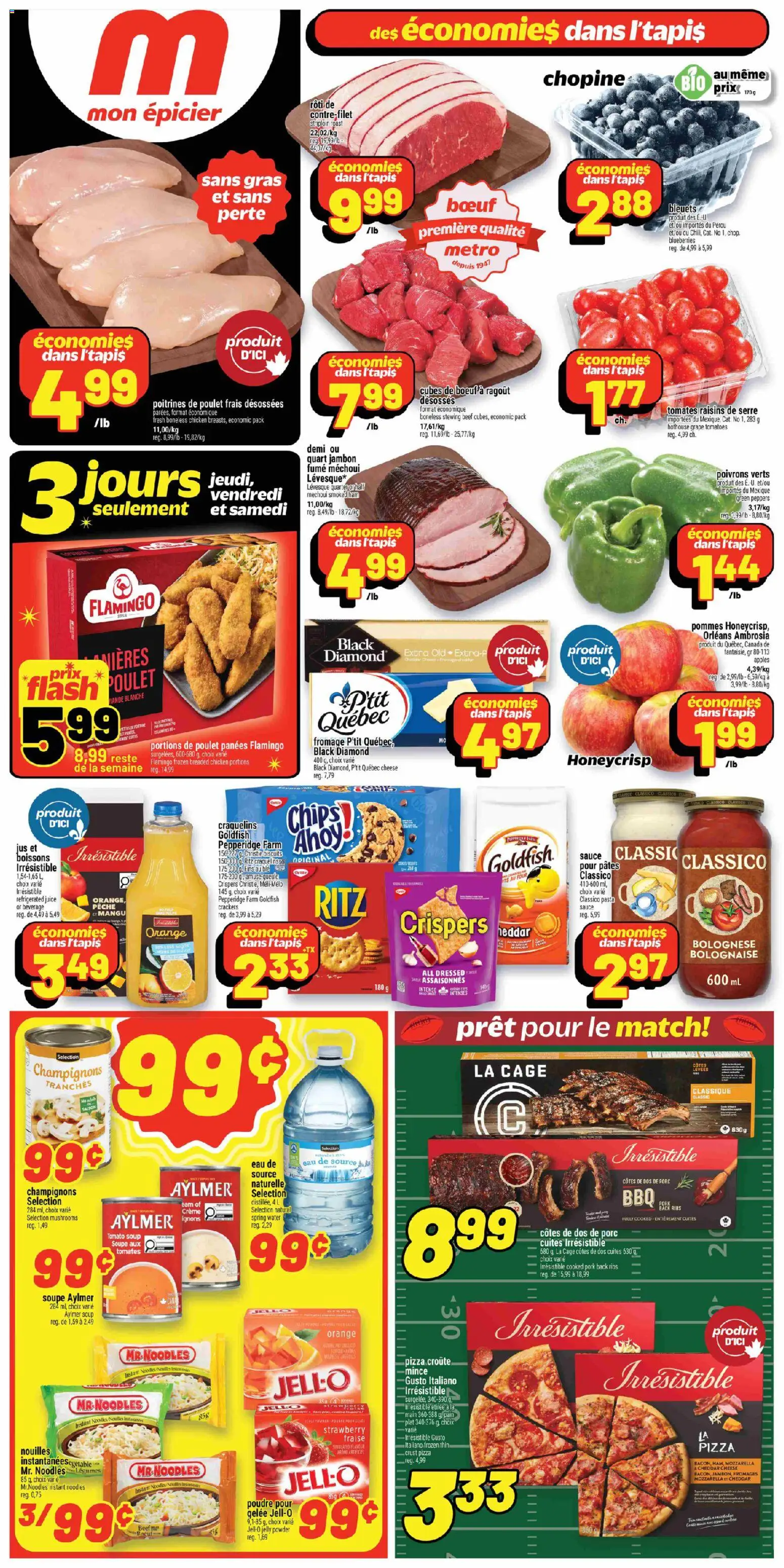 Preview of leaflet Pickering from shop Metro is valid from Jan 29, 2026 - Apples, Pasta, Mushrooms, Biscuits, Tomatoes, Spring water, Pork, Crackers