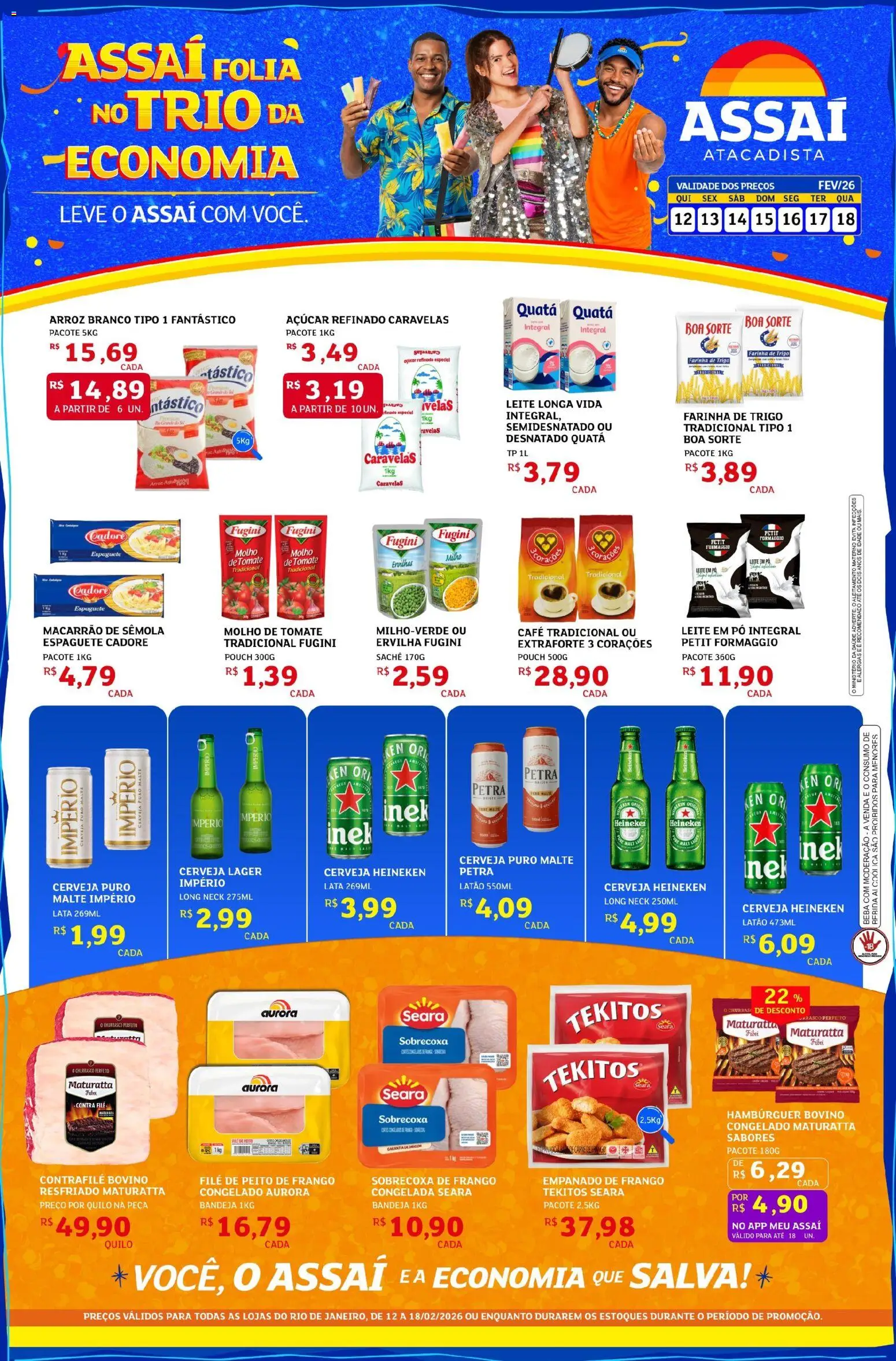 Pré-Visualização do folheto "Encarte - RJ" da loja Assaí Atacadista válido a partir de 12/02/2026