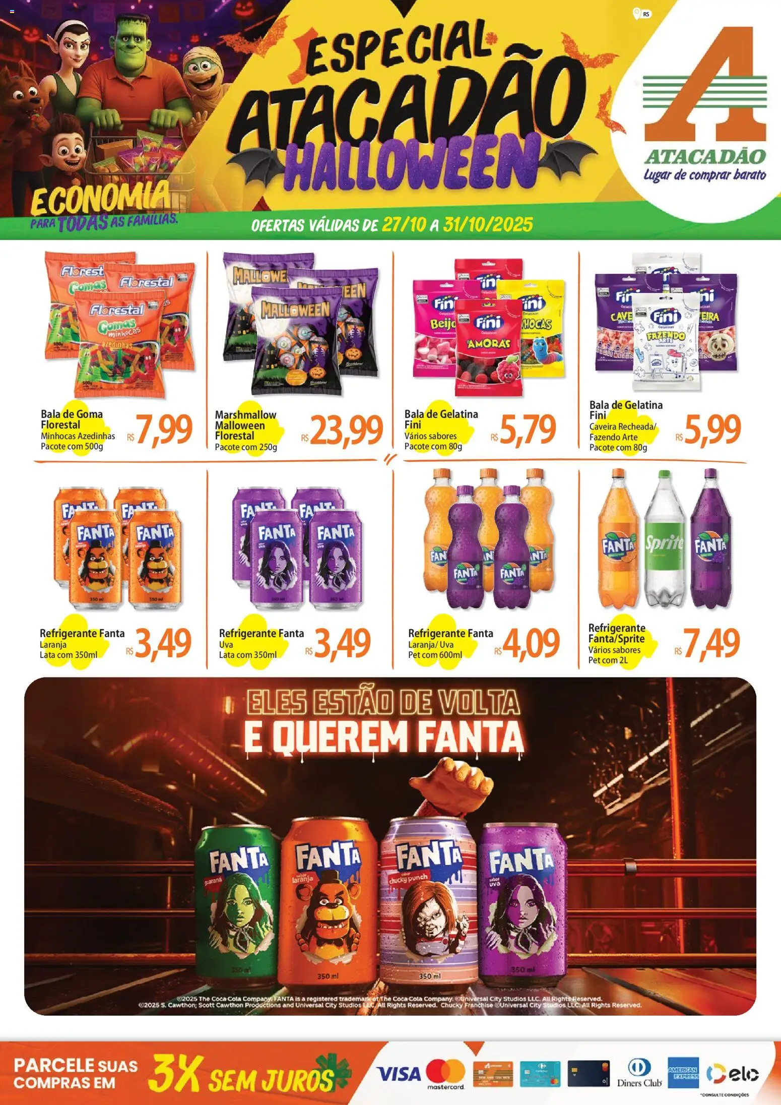 Pré-Visualização do folheto "Ofertas - RS" da loja Atacadão válido a partir de 27/10/2025