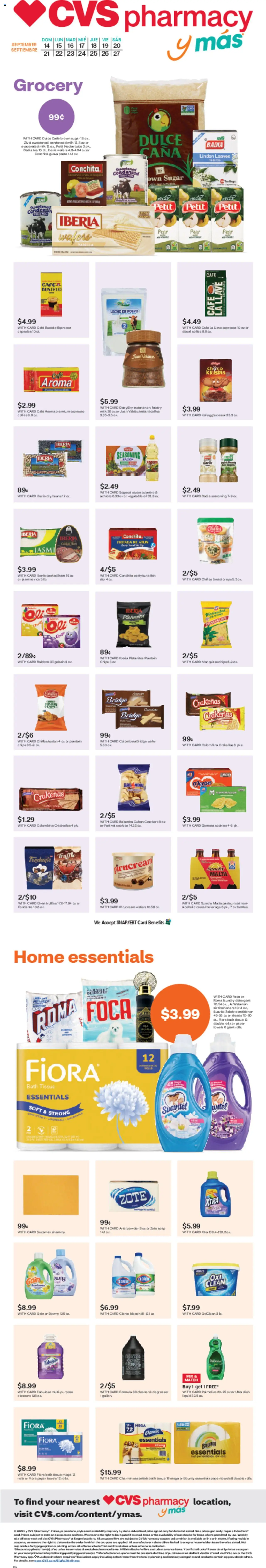 CVS Weekly Ad from 09/14/2025 - Flyer, Circular this week - Page number 1