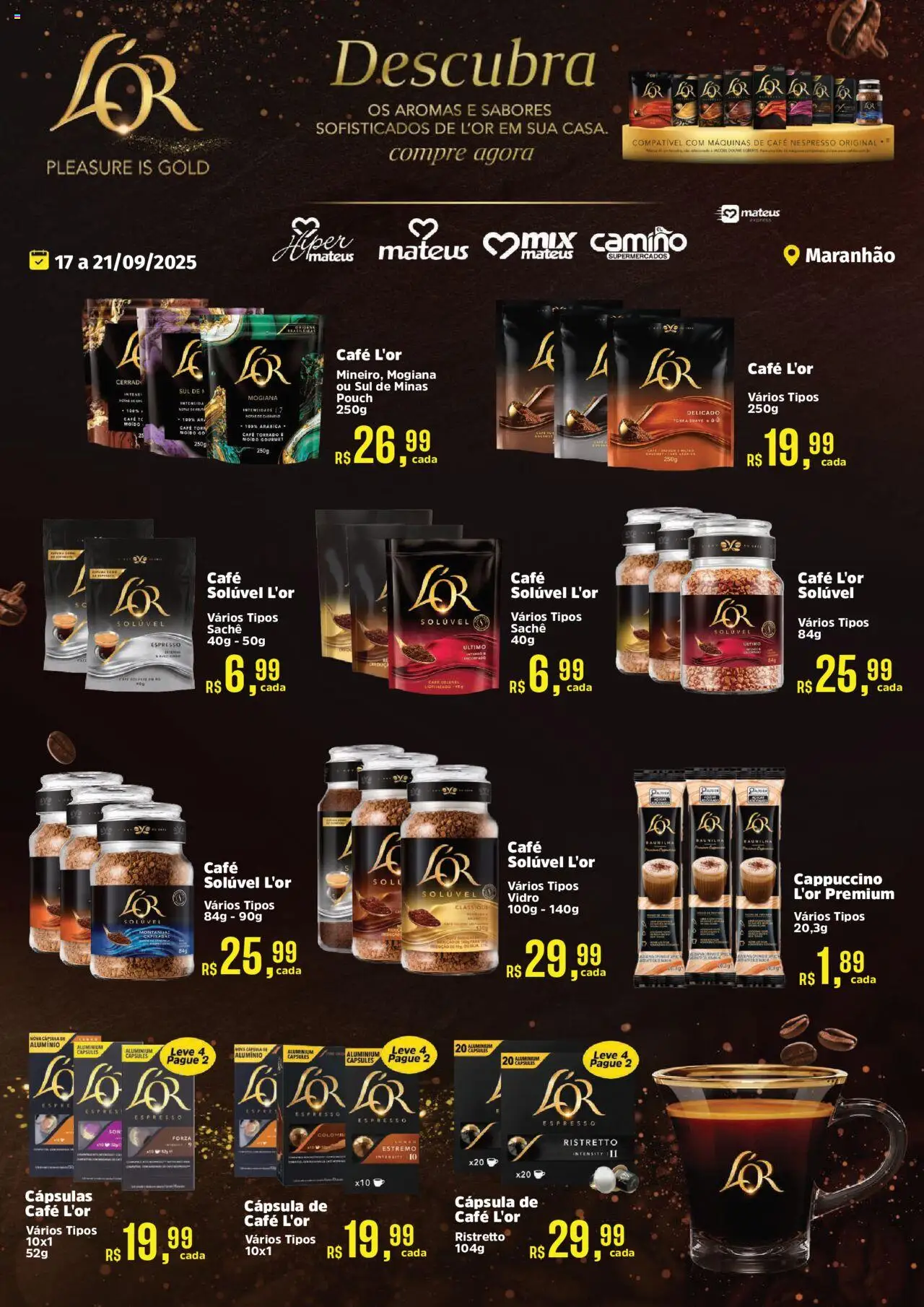Mateus folheto "Ofertas Especial Cafés" válido a partir de 17/09/2025 - número de página 1