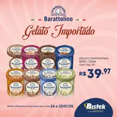 Pré-Visualização do folheto "Ofertas Gelato" da loja Bistek Supermercados válido a partir de 24/01/2026