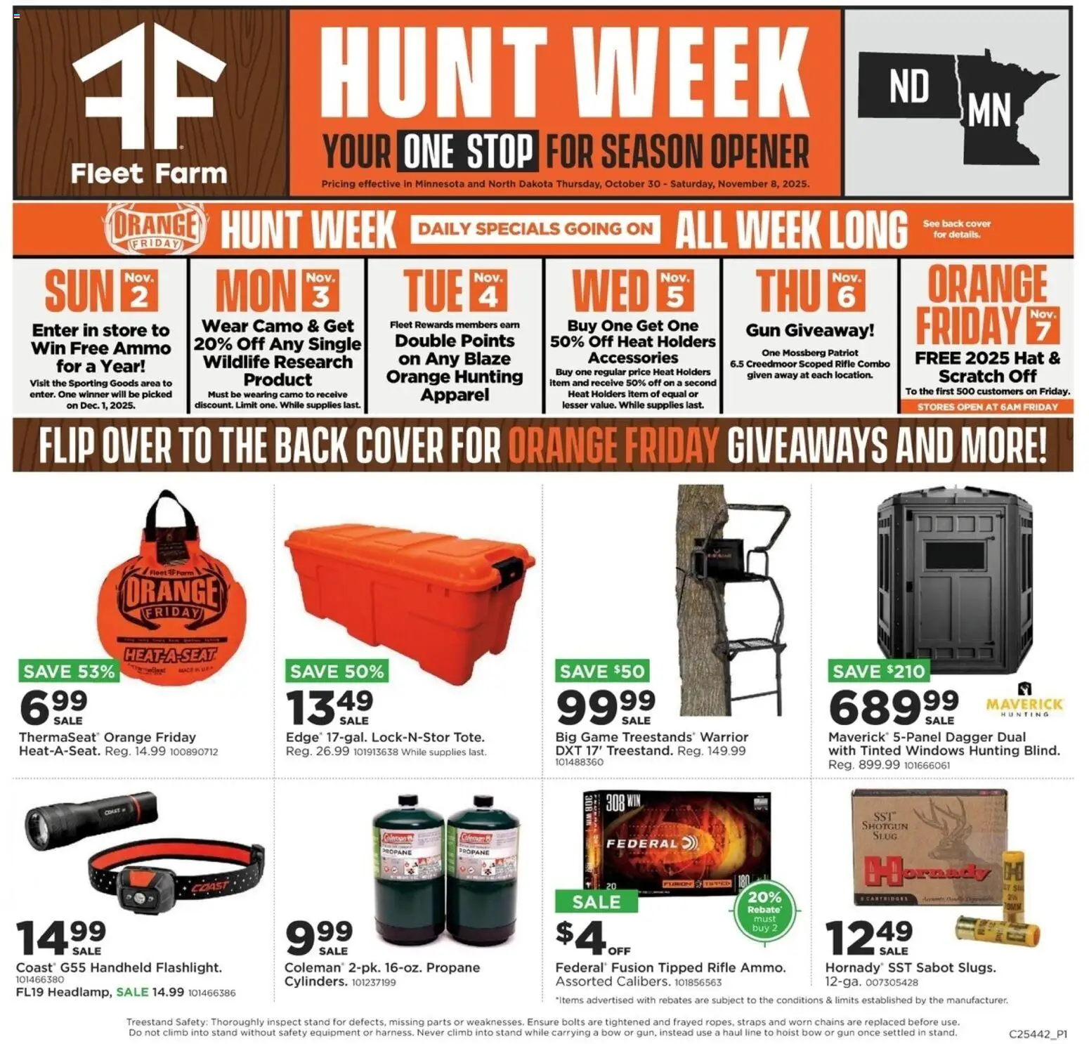Ad Preview of Mills Fleet Farm Hunt Week MN/ND from 10/30/2025