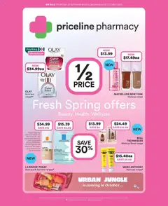 Preview of catalogue Fresh Spring Offers from shop Priceline Pharmacy valid 25/09/2025