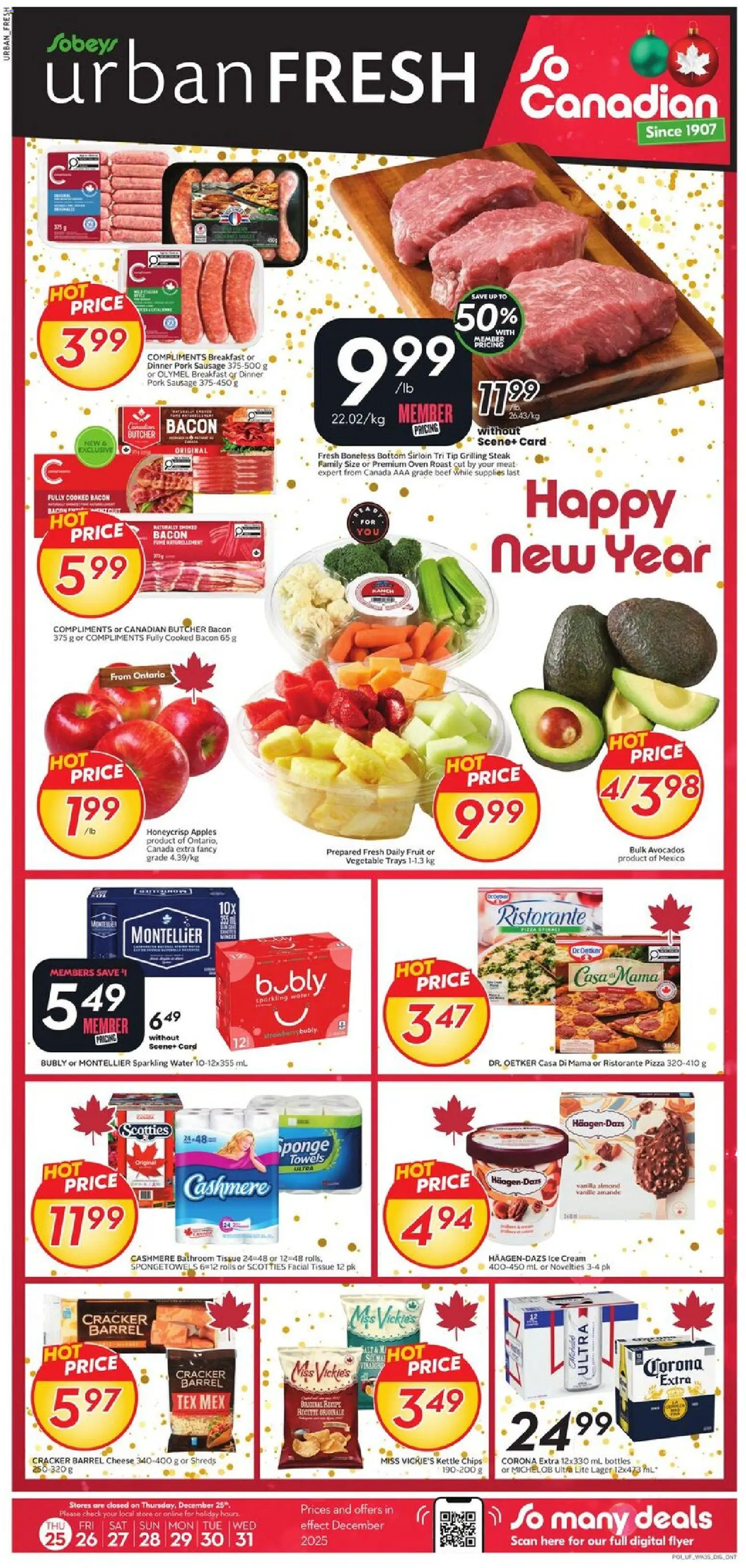 Preview of leaflet Weekly Flyer - Urban Fresh from shop Sobeys is valid from Dec 25, 2025