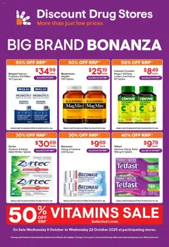 Preview of catalogue Catalogue from shop Discount Drug Stores valid 08/10/2025