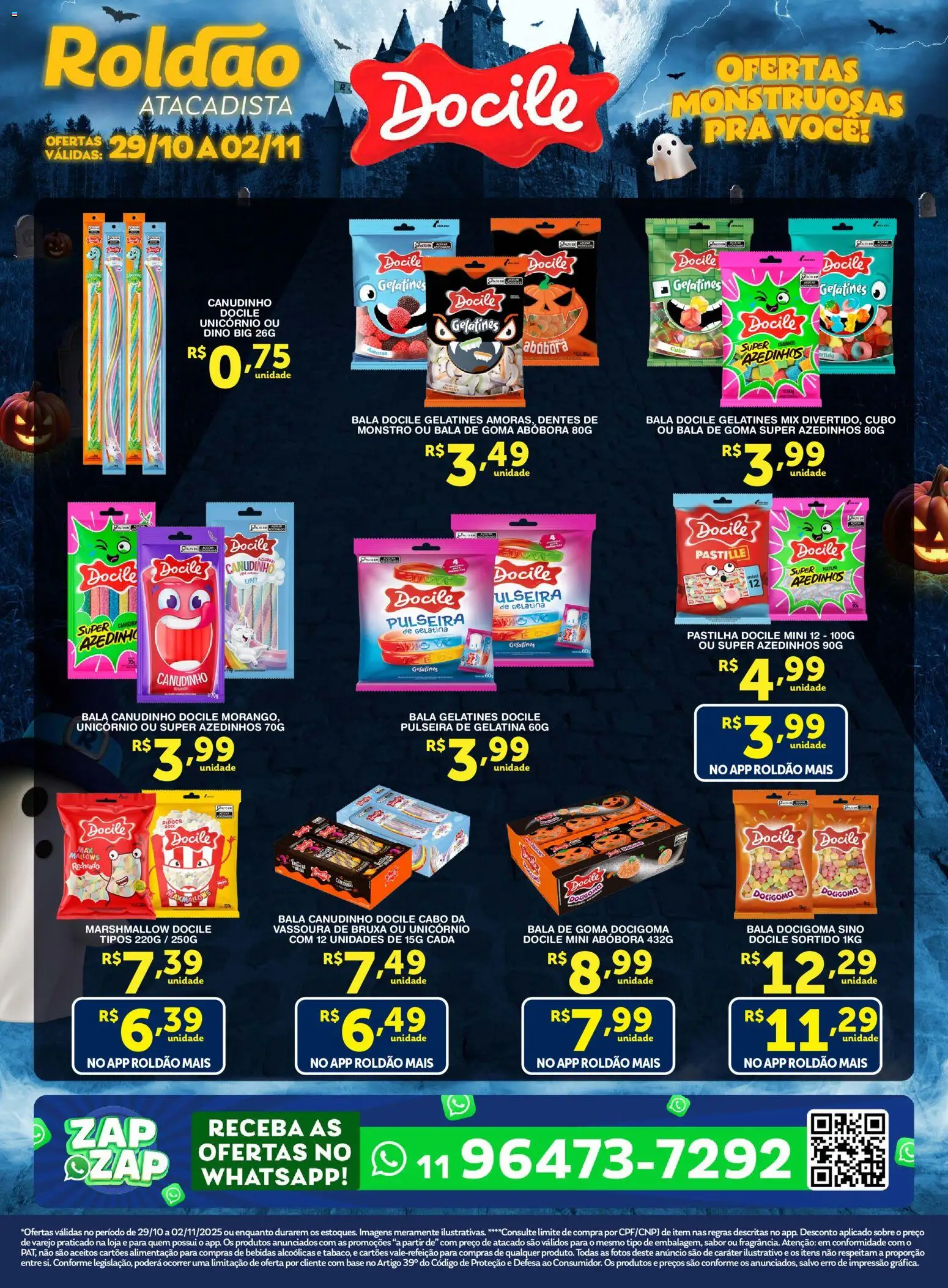 Pré-Visualização do folheto "Ofertas Halloween Docile" da loja Roldão válido a partir de 29/10/2025
