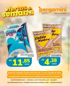 Pré-Visualização do folheto "Ofertas da semana" da loja Supermercado Bergamini válido a partir de 28/01/2026