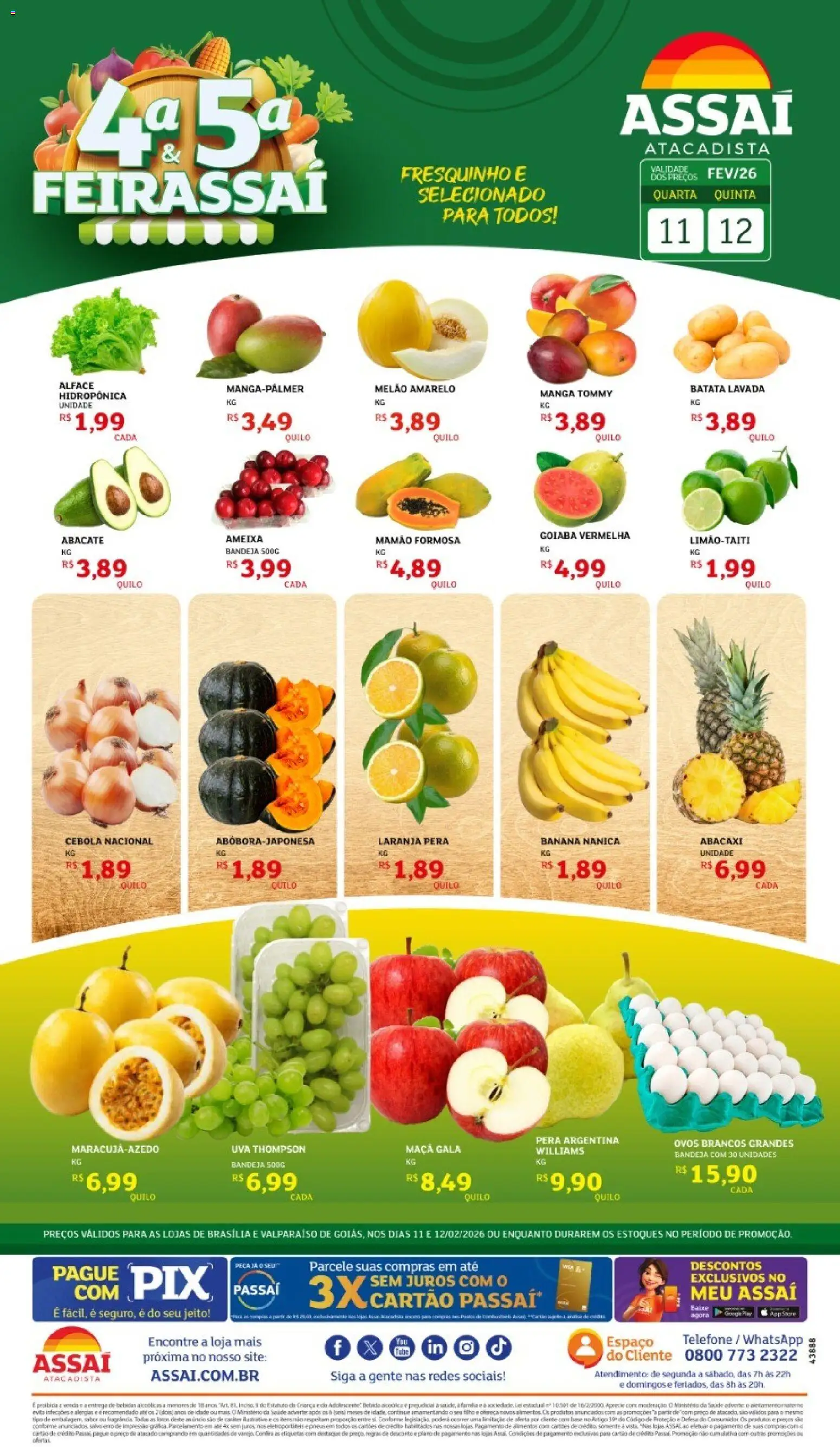 Pré-Visualização do folheto "Encarte - DF" da loja Assaí Atacadista válido a partir de 11/02/2026