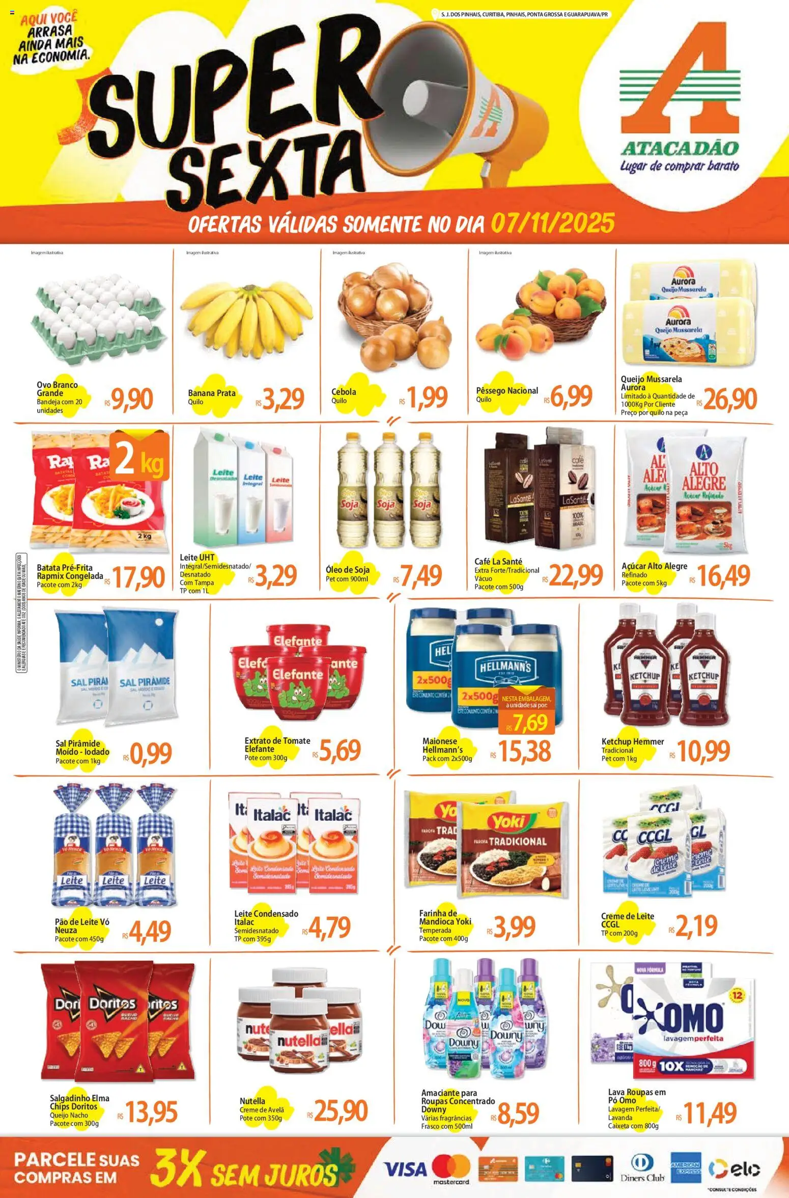 Pré-Visualização do folheto "Ofertas - PR" da loja Atacadão válido a partir de 07/11/2025
