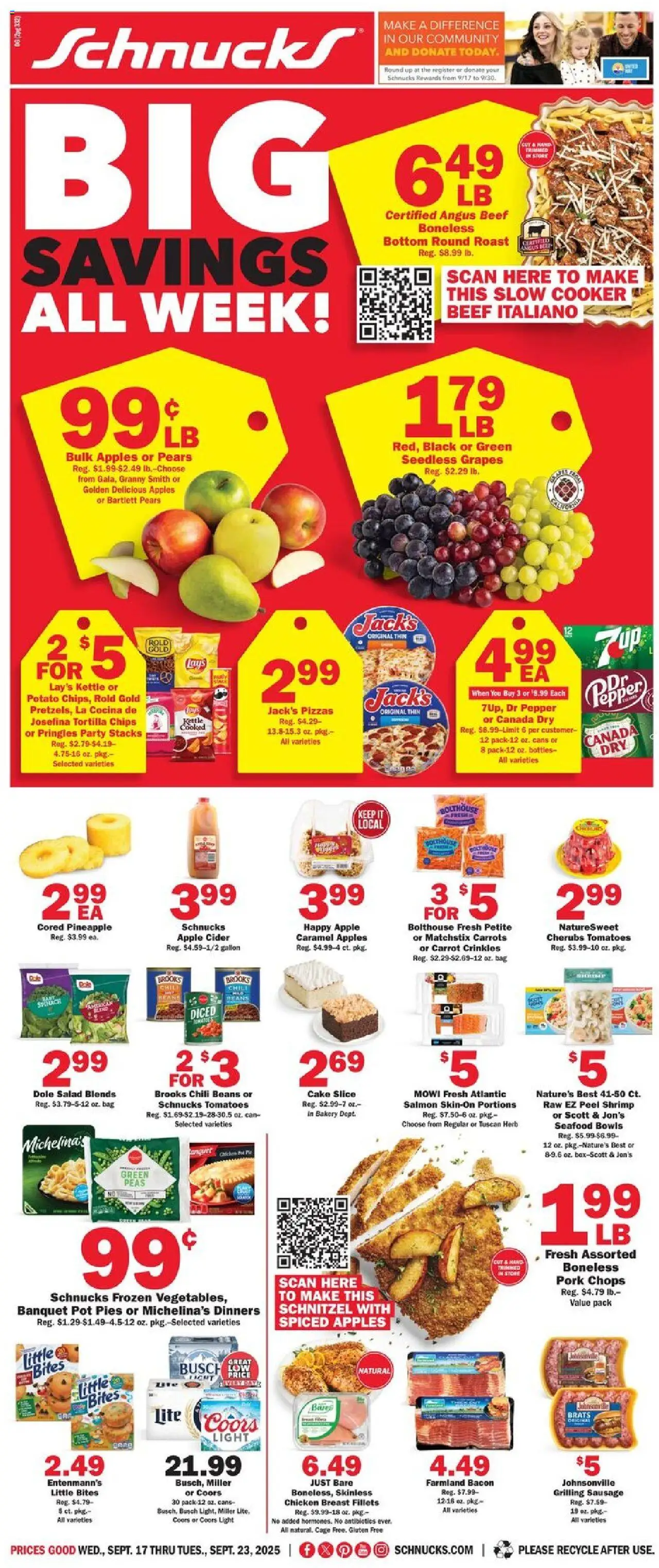 Schnucks Ad from 09/17/2025 - Flyer - Page number 1