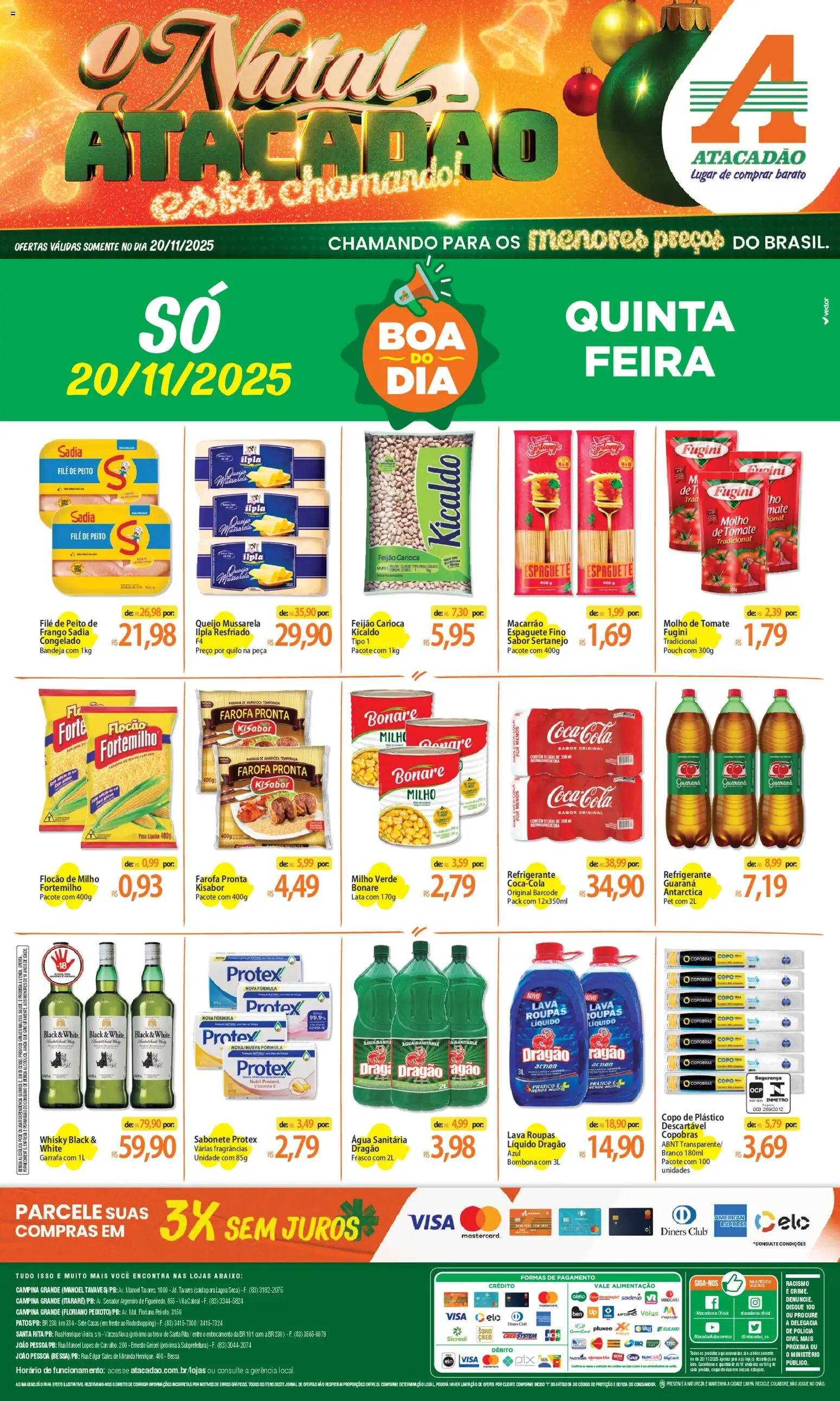 Pré-Visualização do folheto "Ofertas - PB" da loja Atacadão válido a partir de 20/11/2025