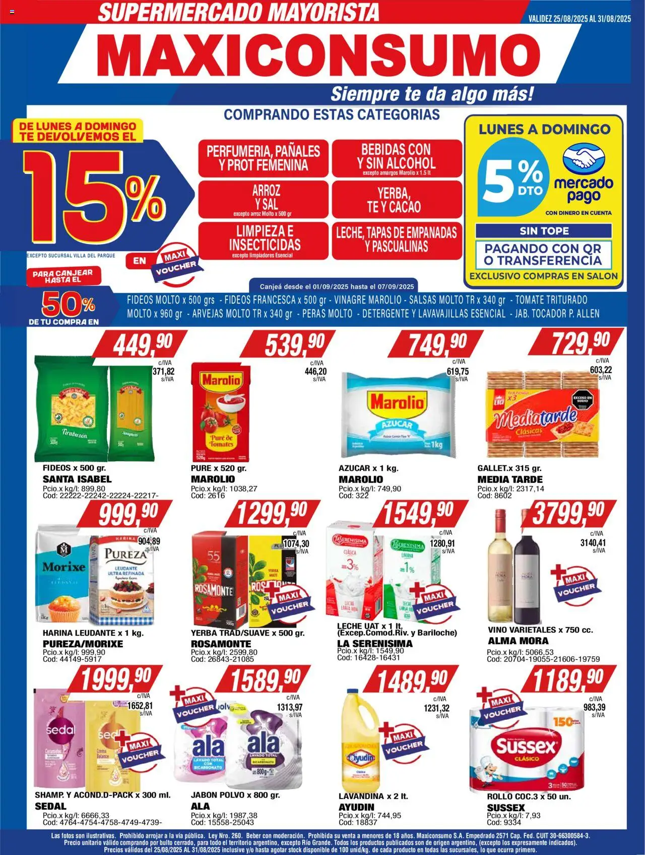Maxiconsumo Ofertas del 25/08/2025 Online