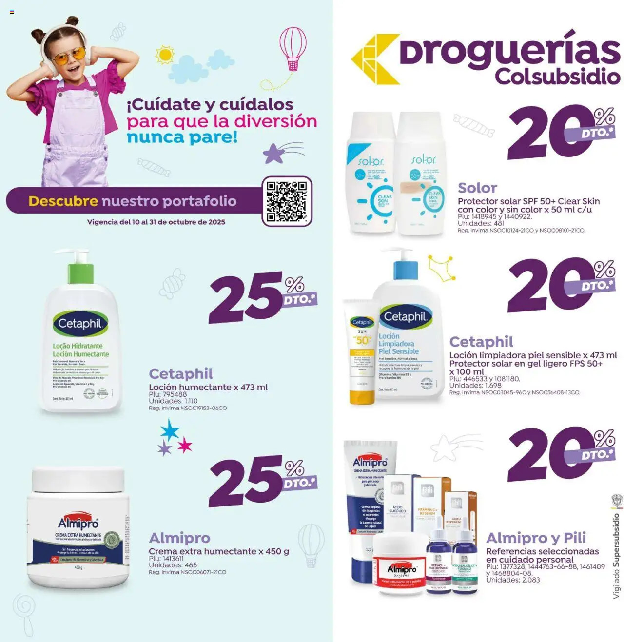 Colsubsidio Catálogo: 10/10/2025 - 31/10/2025 > Últimas Ofertas pagina numero 1 - Protector solar, Aceite, Serum, Crema, Loción