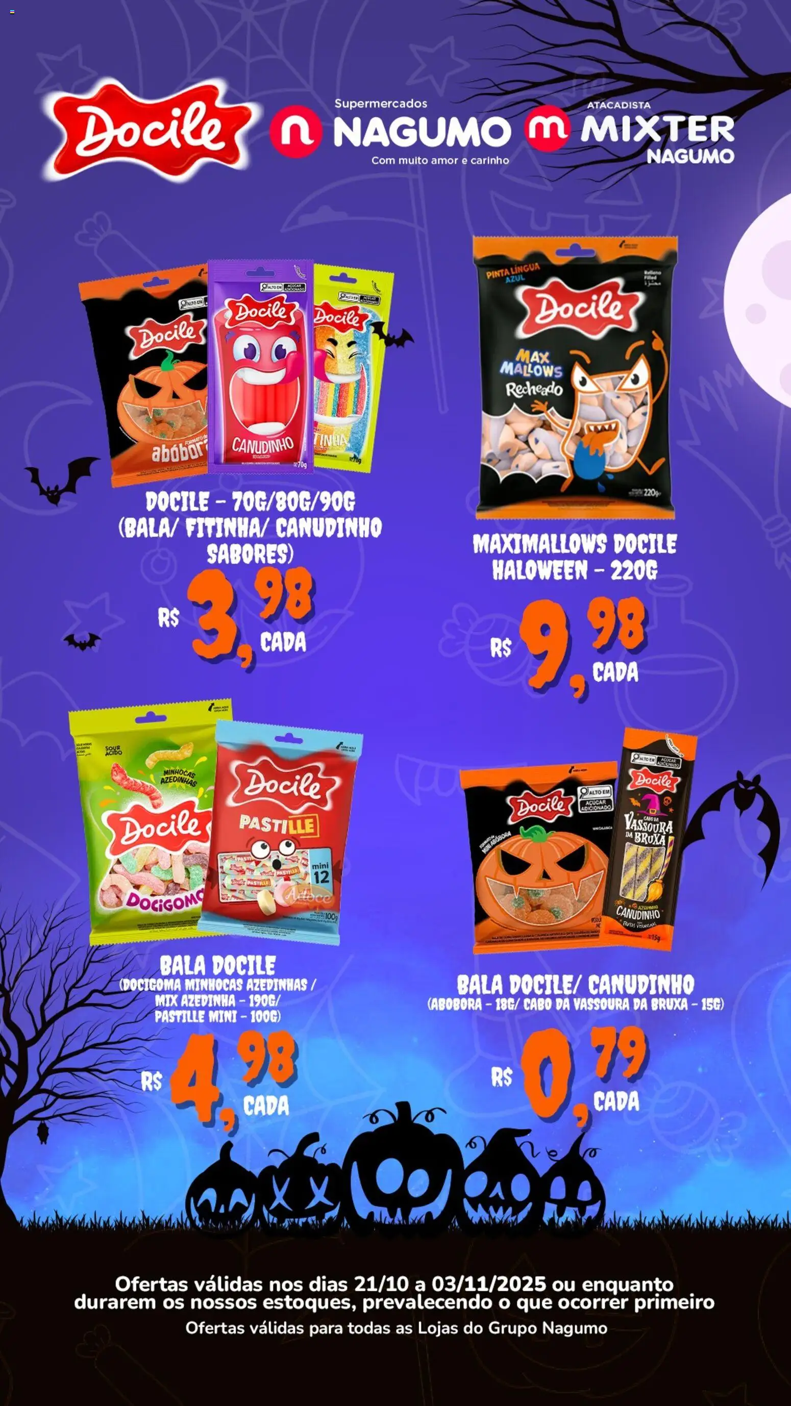 Pré-Visualização do folheto "Ofertas Docile" da loja Nagumo válido a partir de 21/10/2025