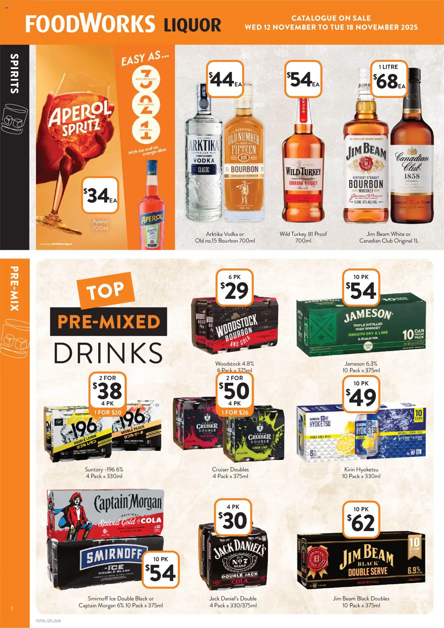 Preview of catalogue Liquor VIC from shop Foodworks valid 12/11/2025