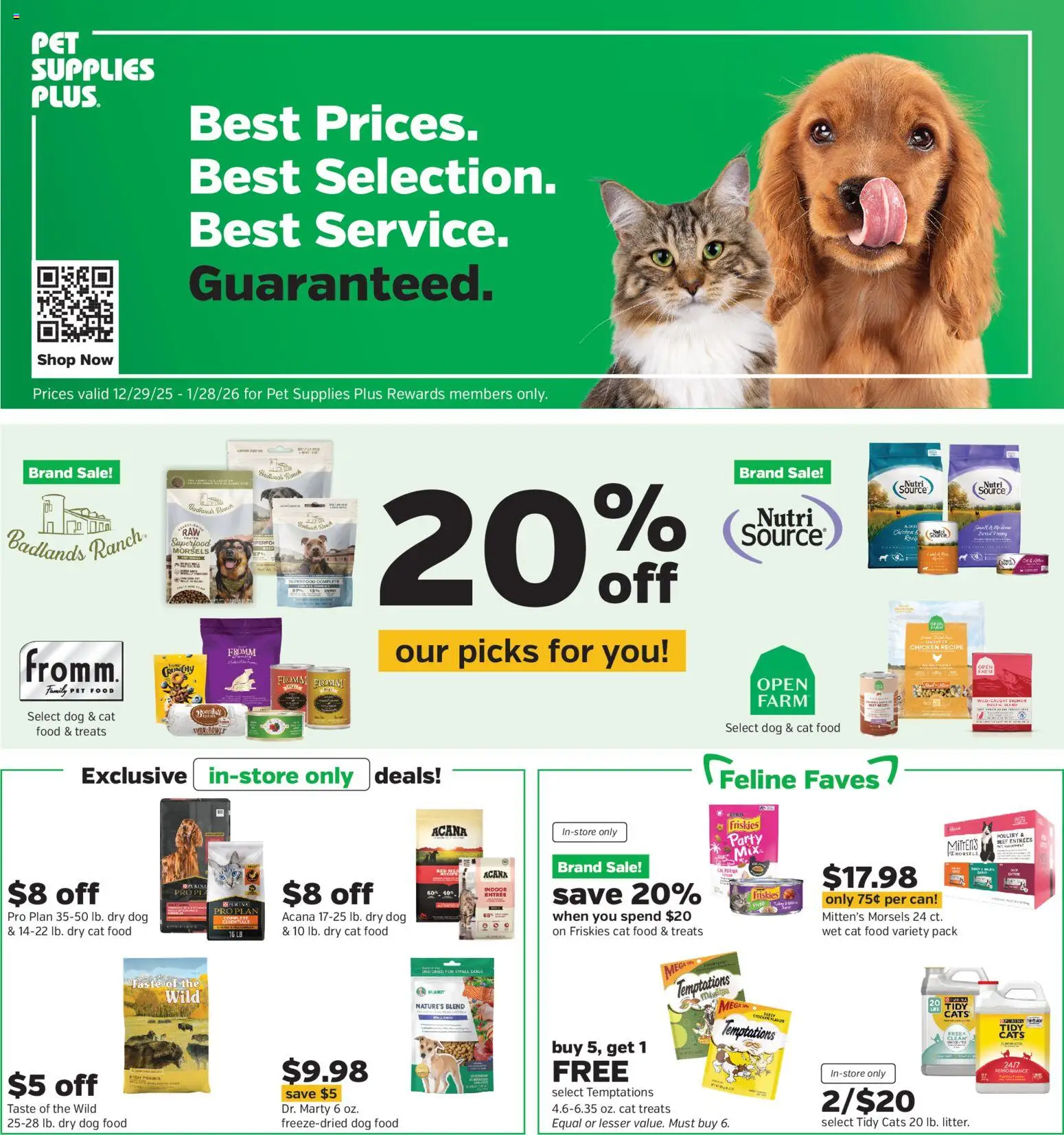 Ad Preview of Pet Supplies Plus Weekly Ad from 12/29/2025 - Salmon, Dog Food, Cat Food, Beef, Poultry, Chicken