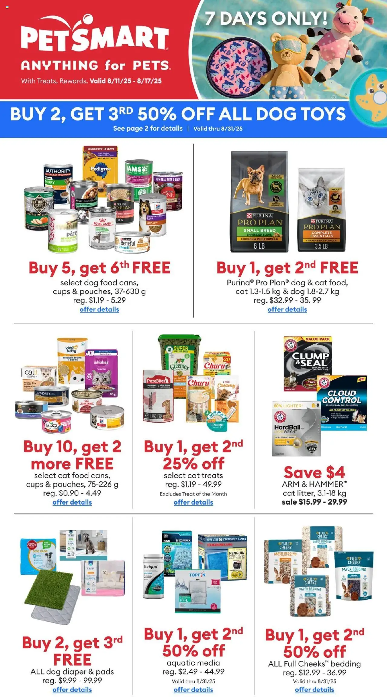 Petsmart flyer valid from Aug 11, 2025 - page number 1