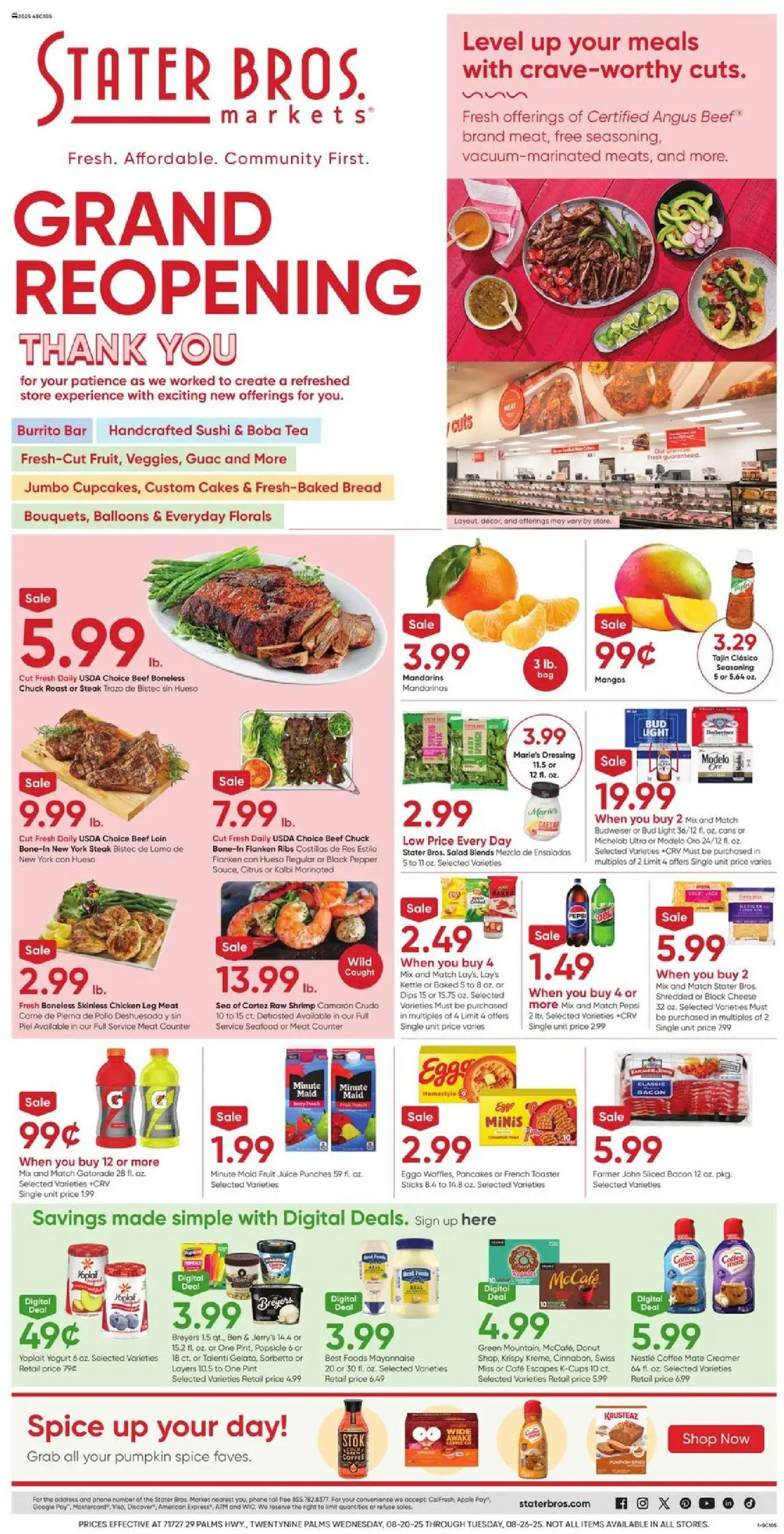 Stater Bros Weekly Ad from 08/20/2025 - Flyer - Page number 1