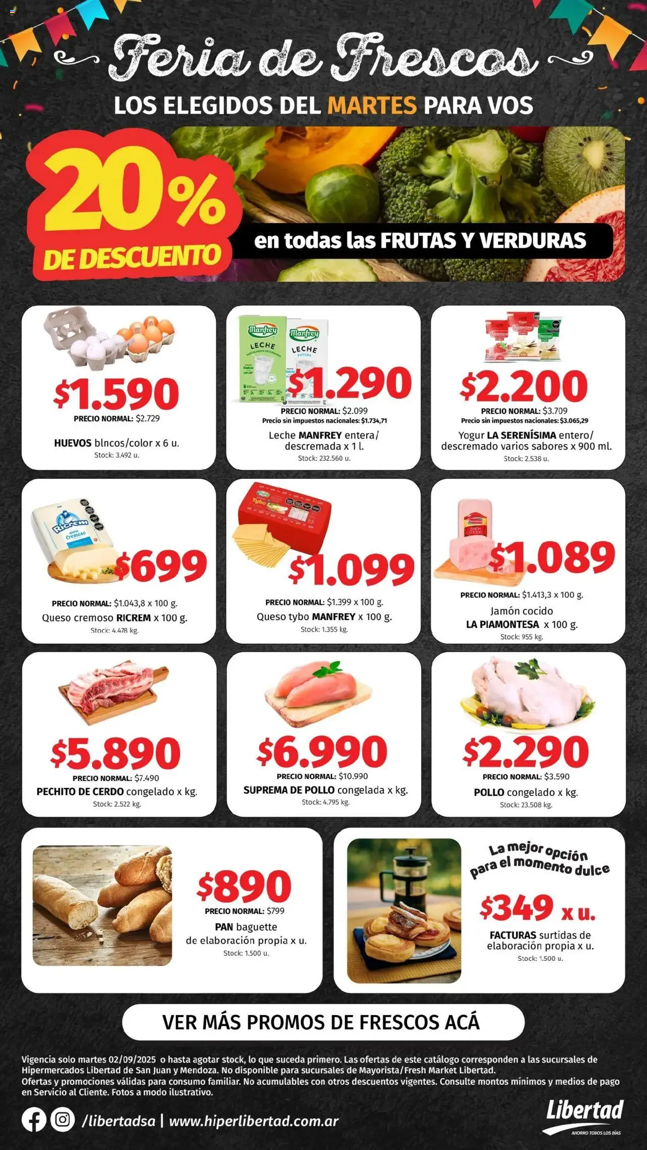 Hipermercado Libertad Feria de Frescos - CUYO del 02/09/2025 Online