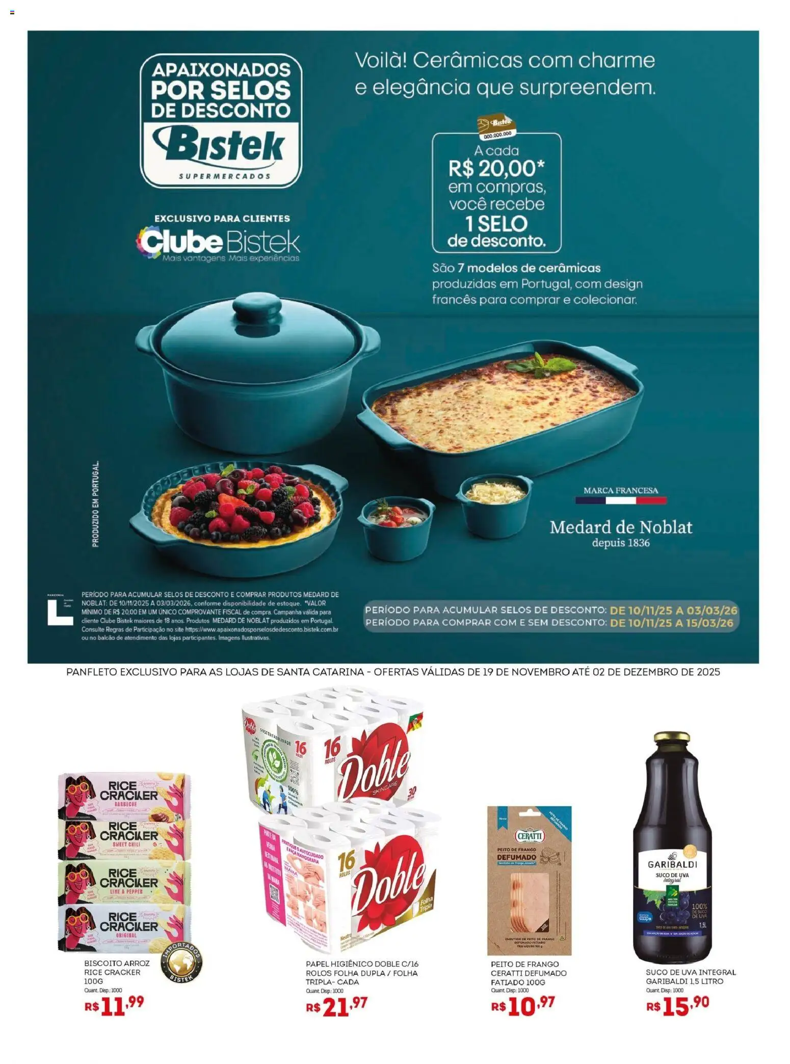 Pré-Visualização do folheto "Ofertas da semana" da loja Bistek Supermercados válido a partir de 19/11/2025