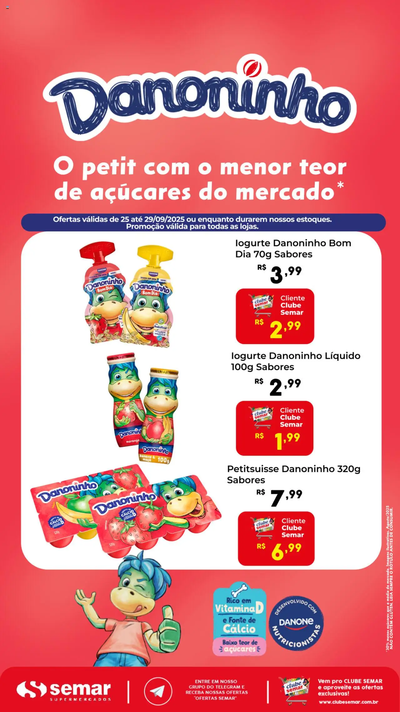 Semar Supermercado folheto "Ofertas Danoninho" válido a partir de 25/09/2025 - número de página 1