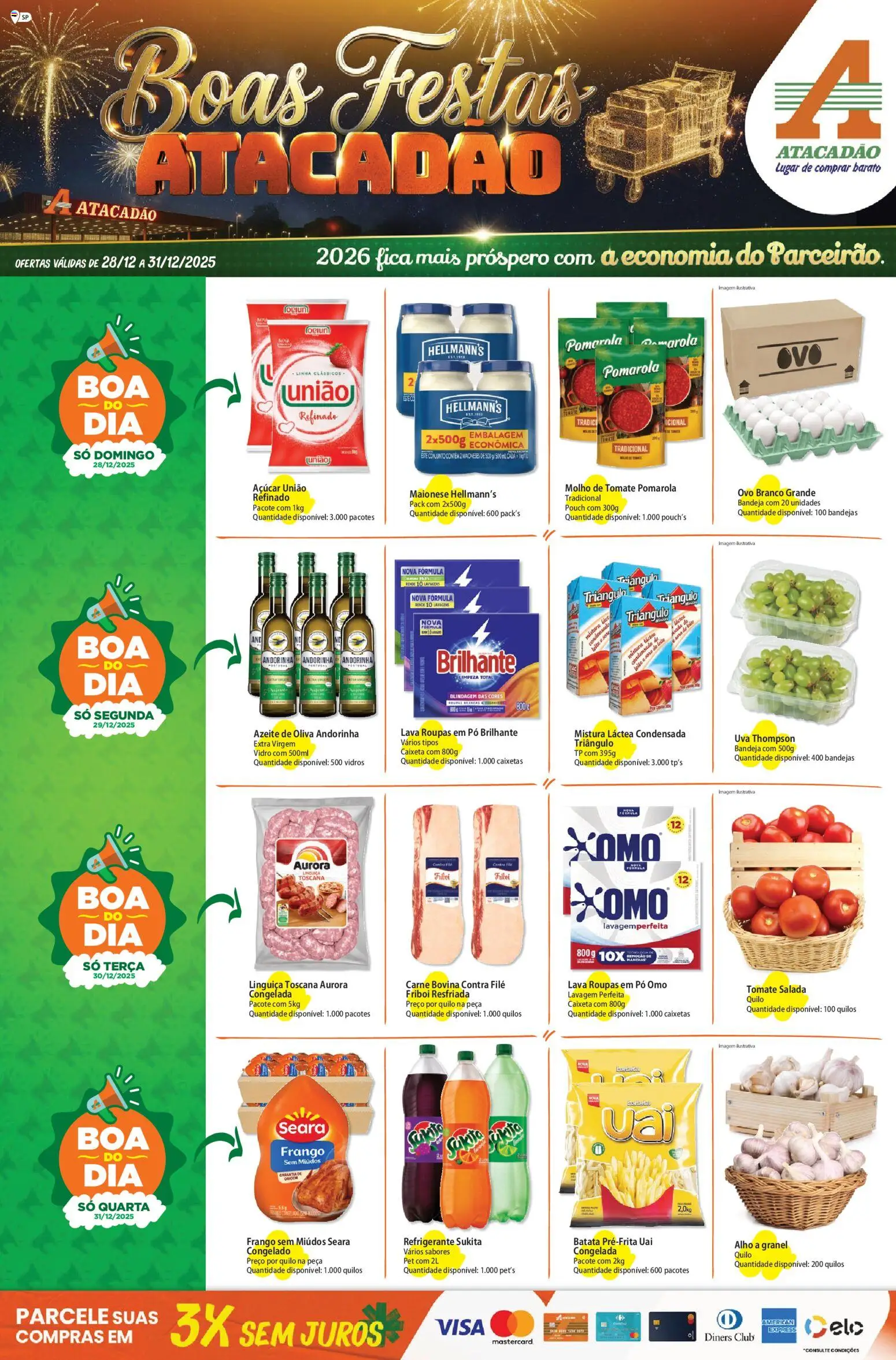 Pré-Visualização do folheto "Ofertas - SP" da loja Atacadão válido a partir de 28/12/2025