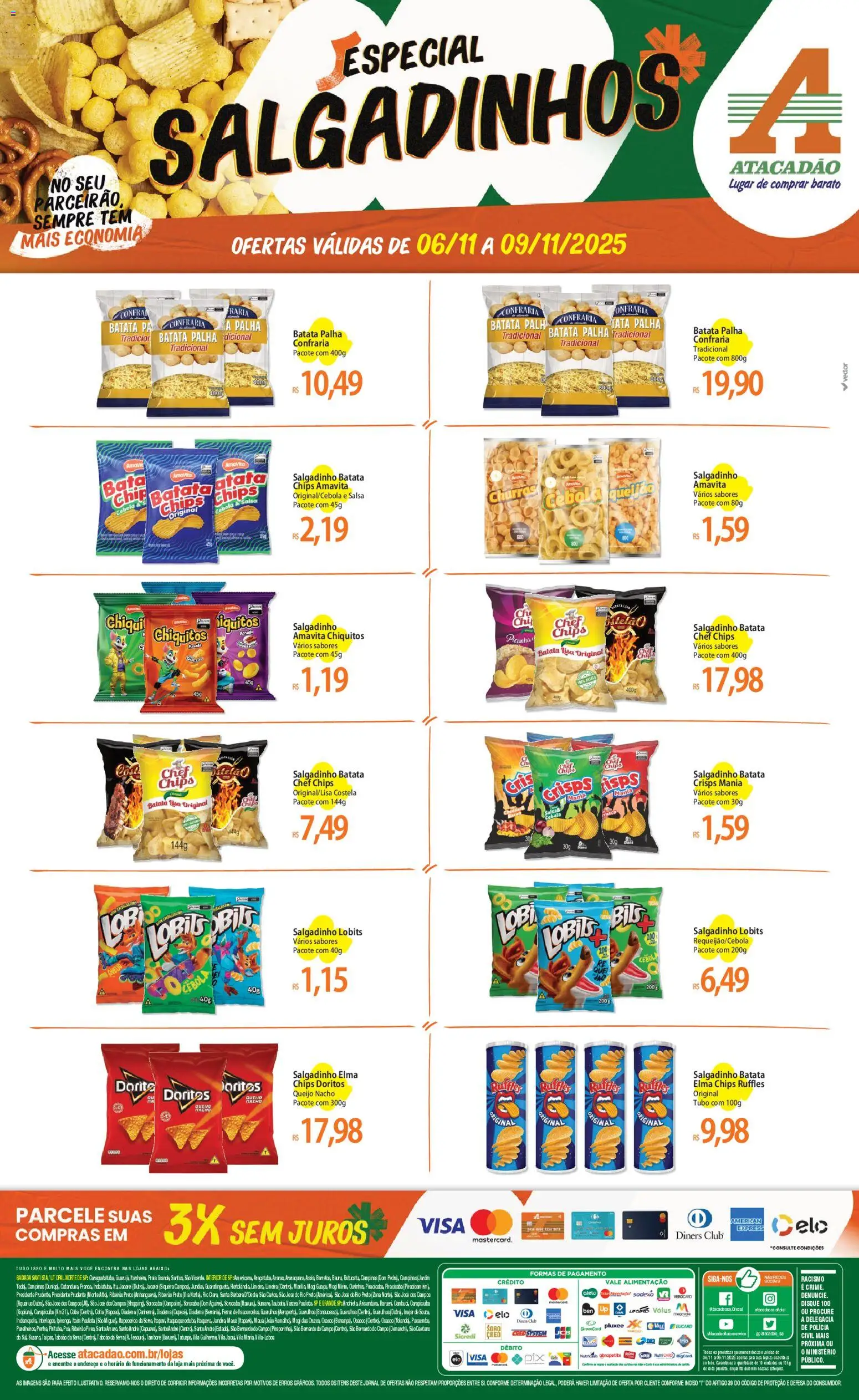 Pré-Visualização do folheto "Ofertas - SP" da loja Atacadão válido a partir de 06/11/2025