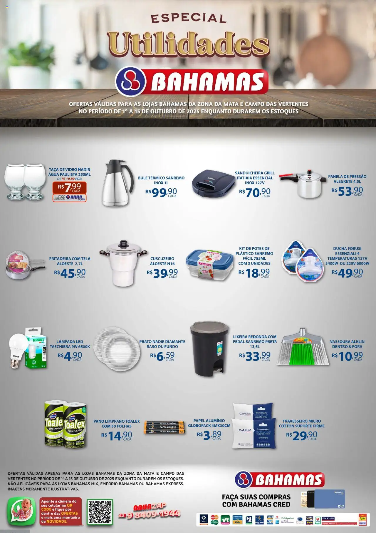 Bahamas Supermercados folheto "Ofertas Especial Utilidades" válido a partir de 01/10/2025 - número de página 1
