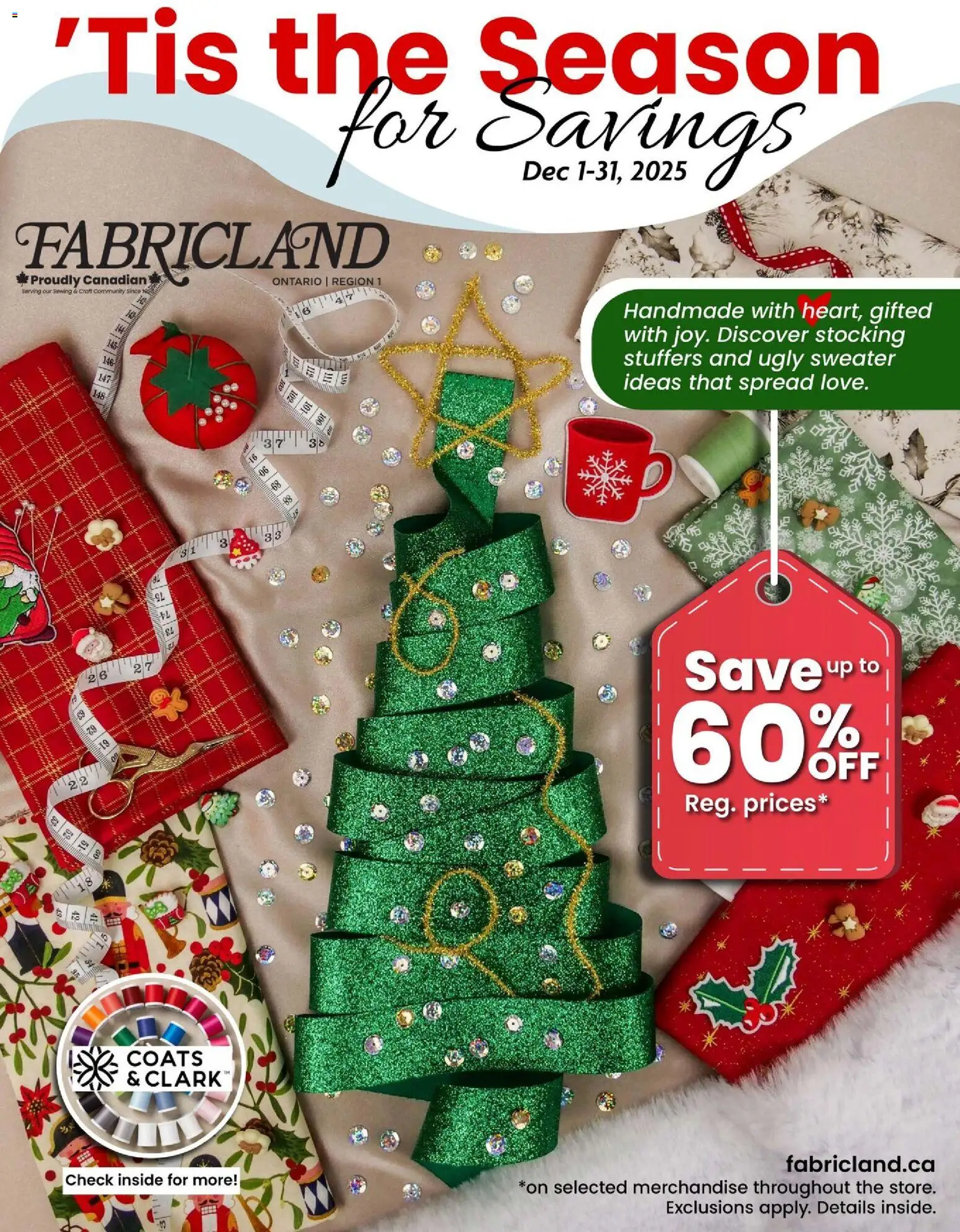Preview of leaflet Flyer / circulaire from shop Fabricland is valid from Dec 01, 2025