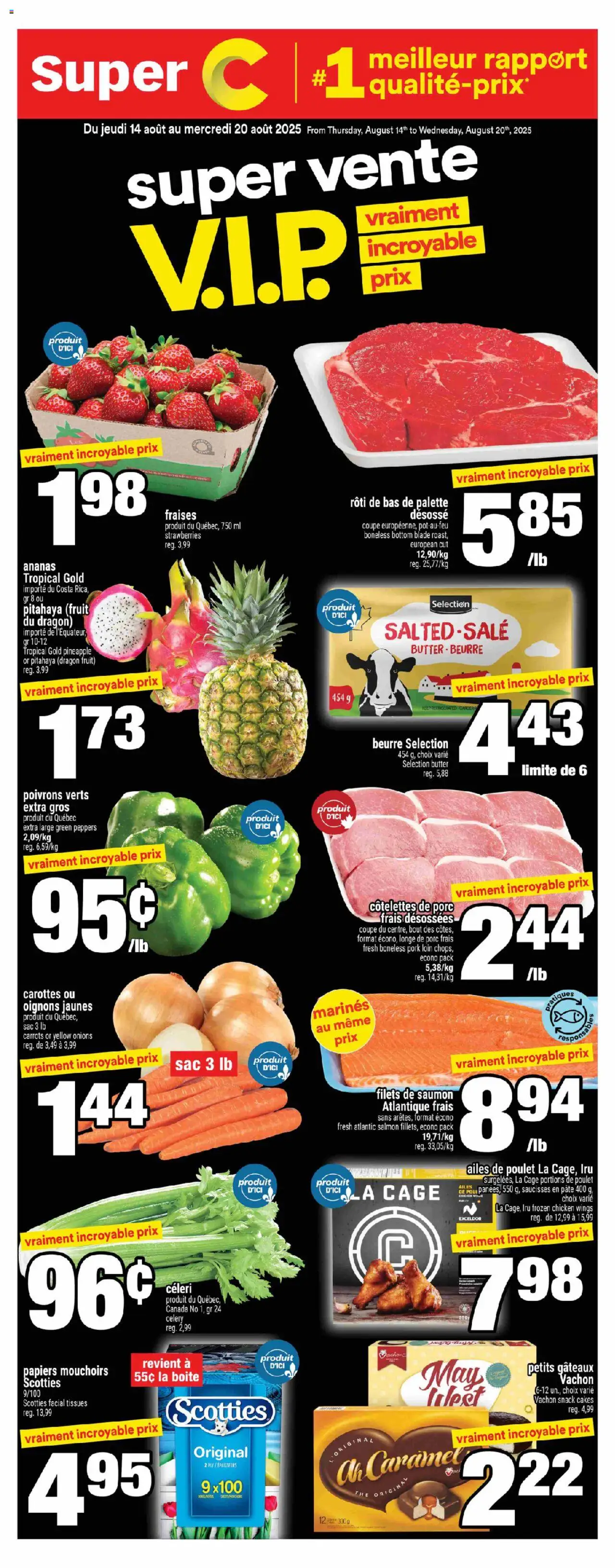 Super C flyer valid from Aug 14, 2025 - page number 1