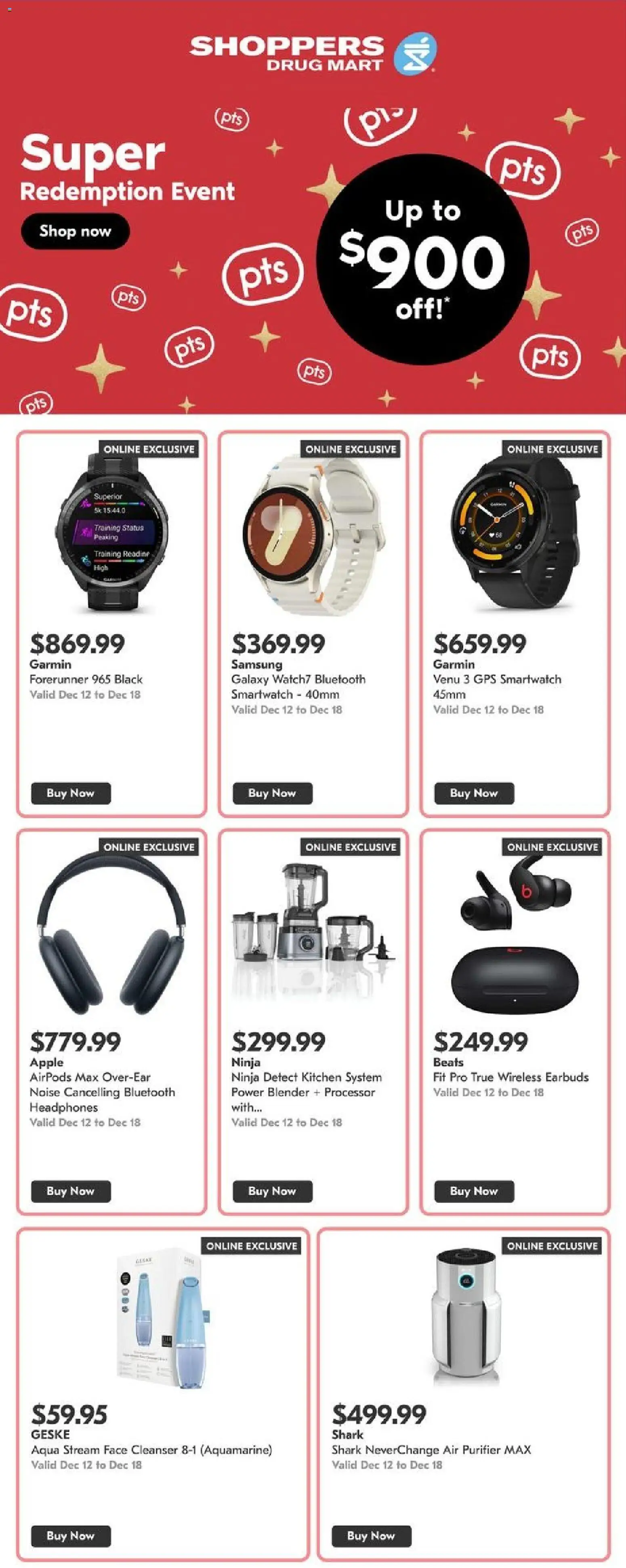 Preview of leaflet Super Redemption Event from shop Shoppers is valid from Dec 12, 2025