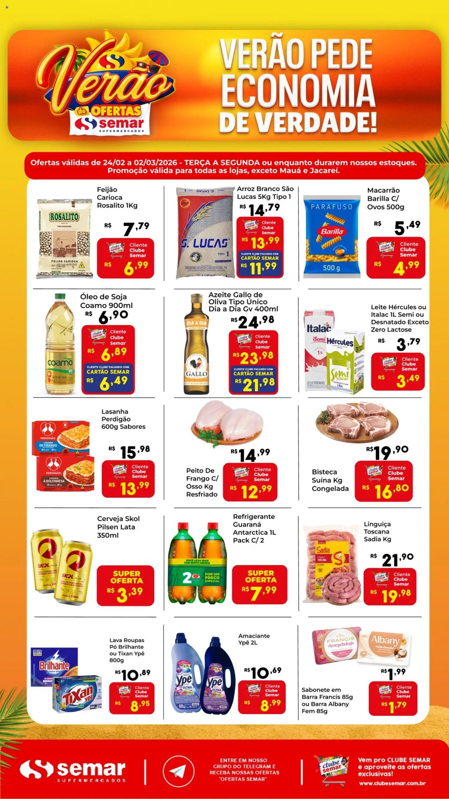 Pré-Visualização do folheto "Ofertas da semana" da loja Semar Supermercado válido a partir de 24/02/2026